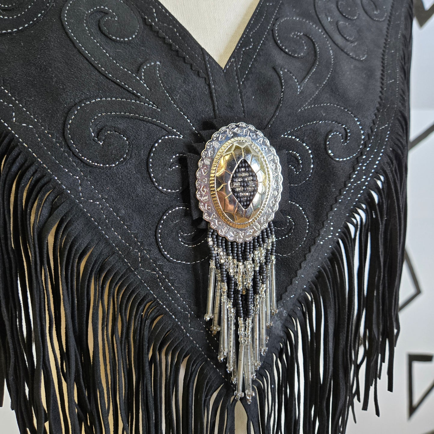 Mustang Annie Vintage Western Wear Handmade Fringe Top from 1999