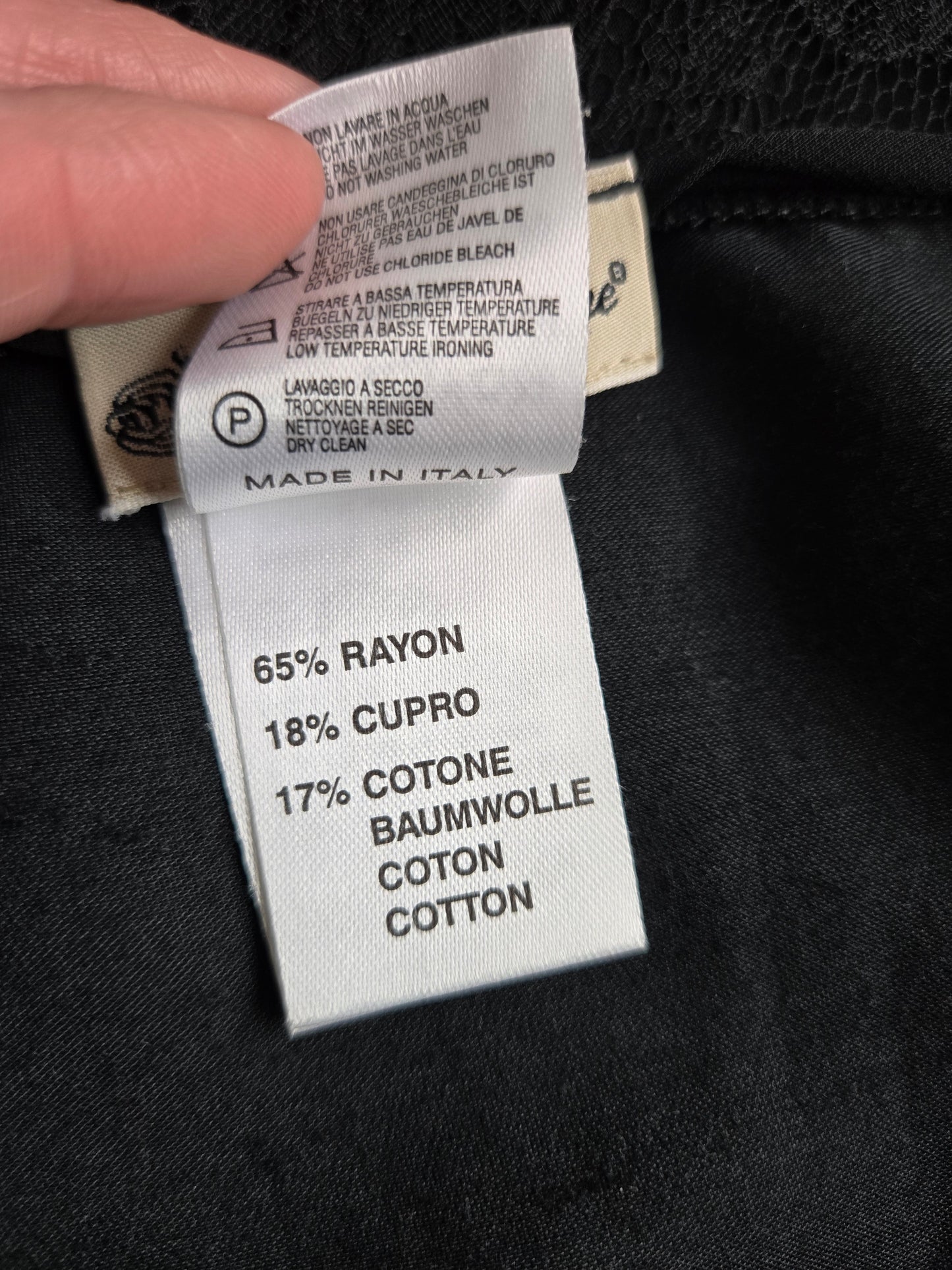 Blumarine Made in Italy Designer Lace and Velvet Skirt - Small