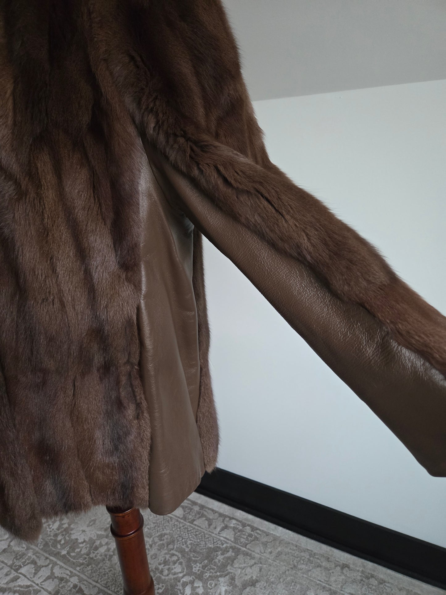Vintage 50s Genuine Sable Fur Custom Made Coat - M/L