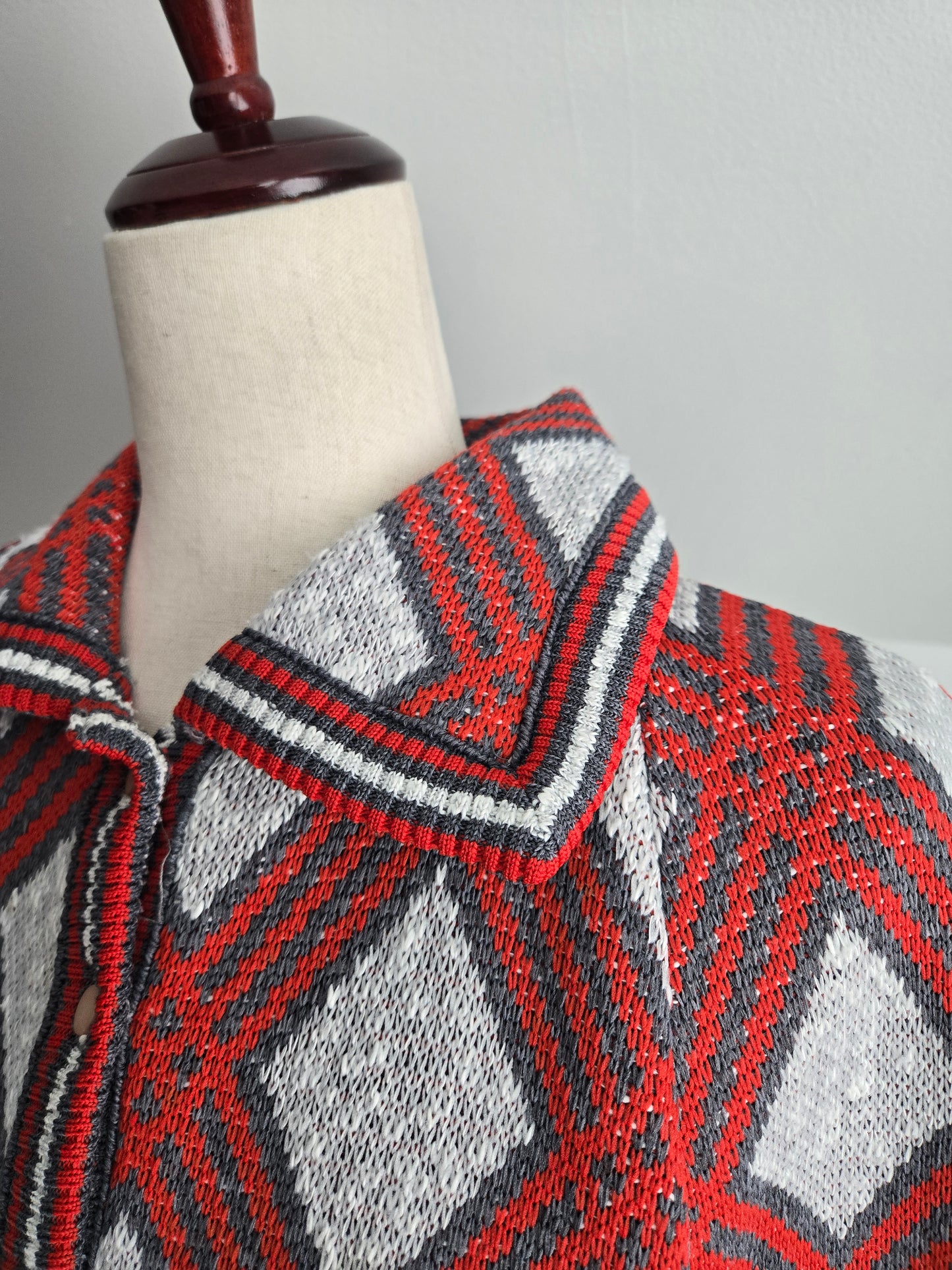 Vintage 70s Acrylic Plaid Poncho - OS