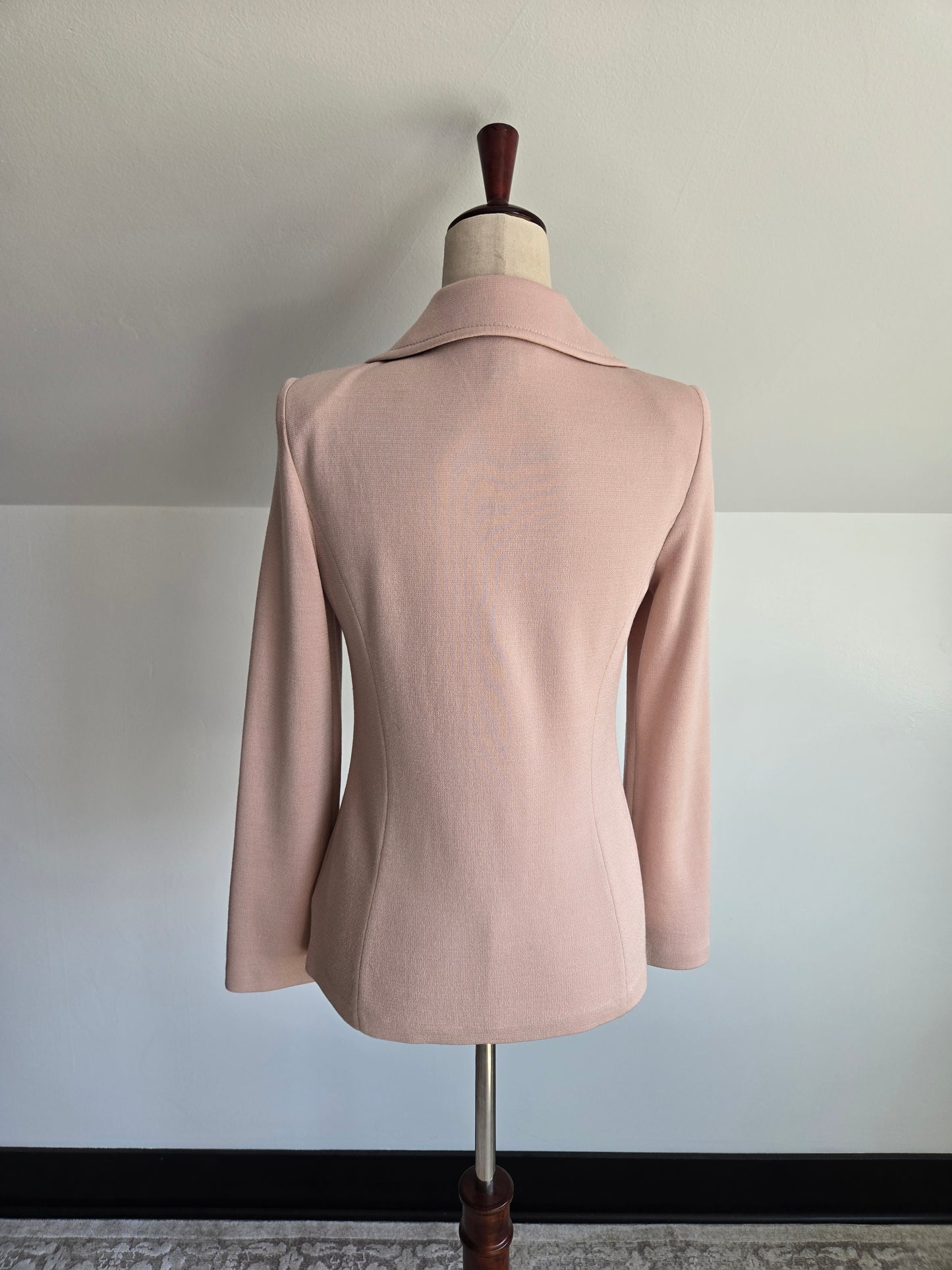 St John Pale Pink Knit Blazer - Size 4
