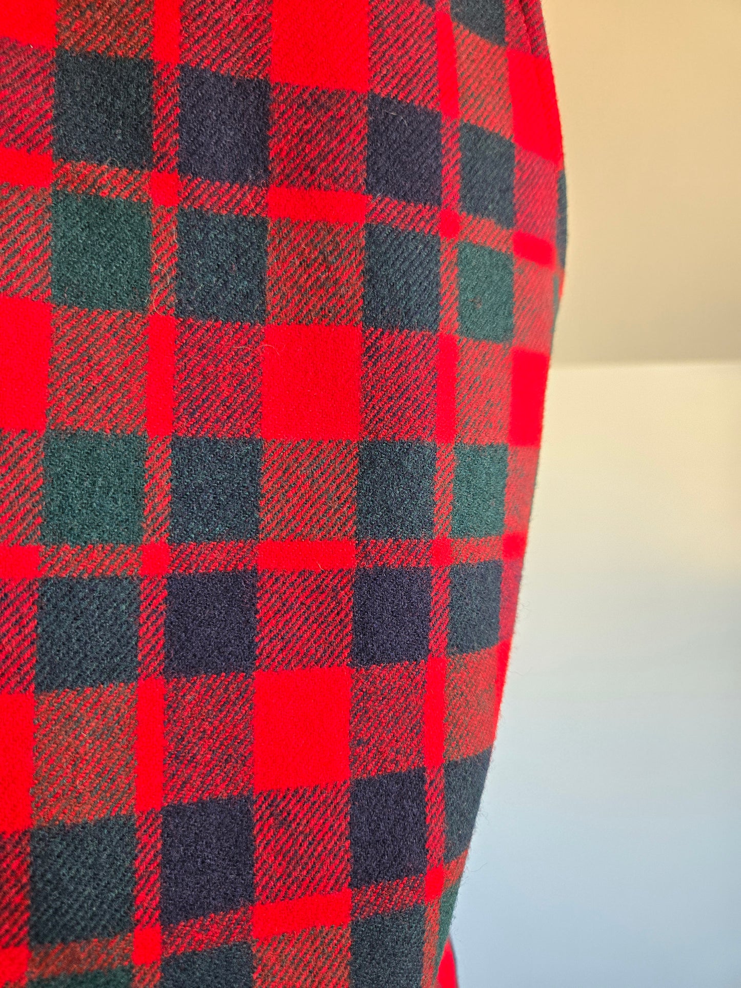 Pendleton Vintage Red Plaid Virgin Wool Vest - M/L