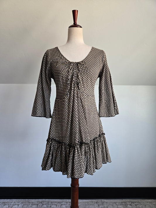Trade Cloth Lightweight Cotton Polka Dot Dress - XS