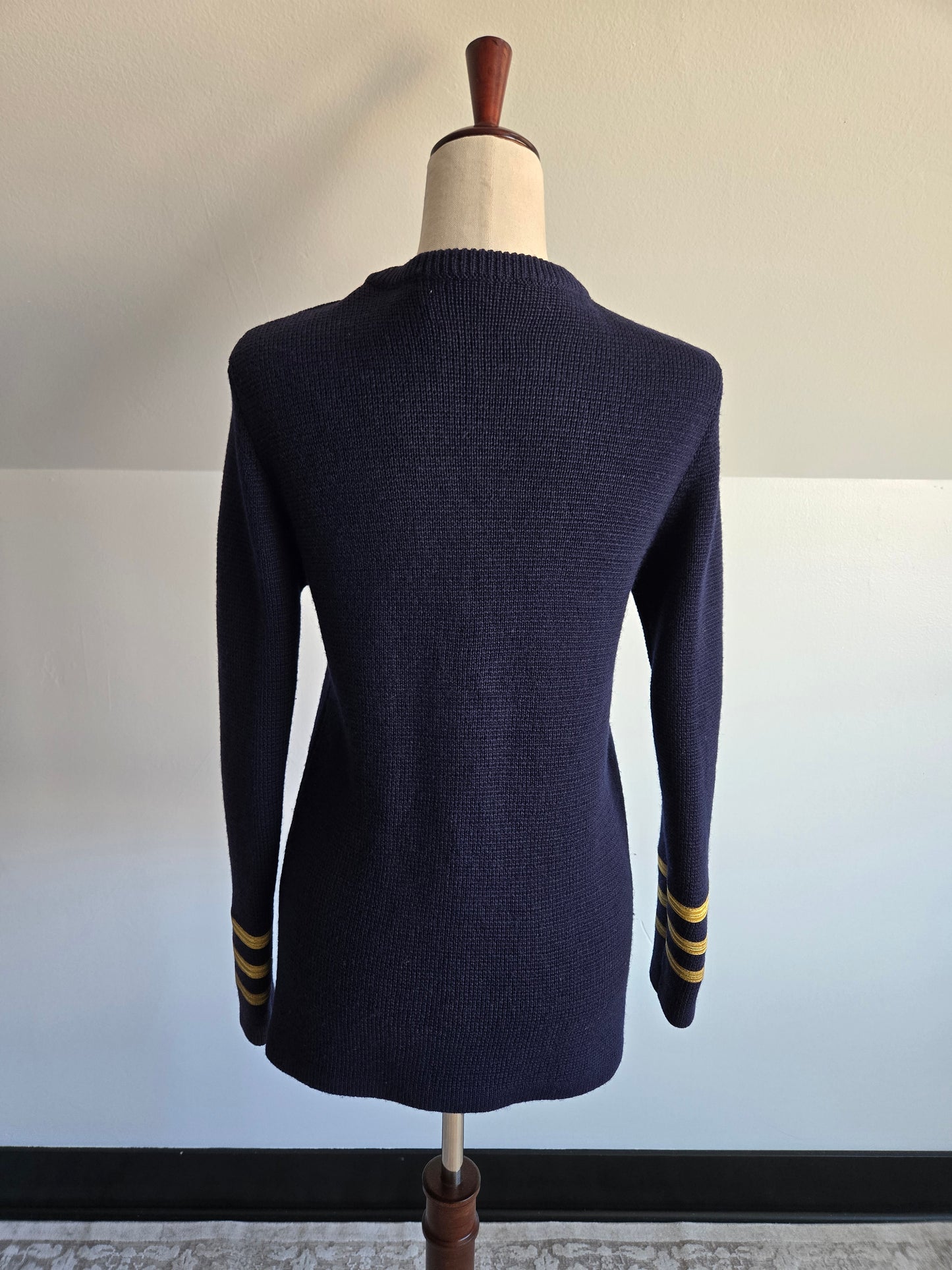 Vintage 1950s Saks Fifth Avenue Wool Nautical Cardigan - XS/S