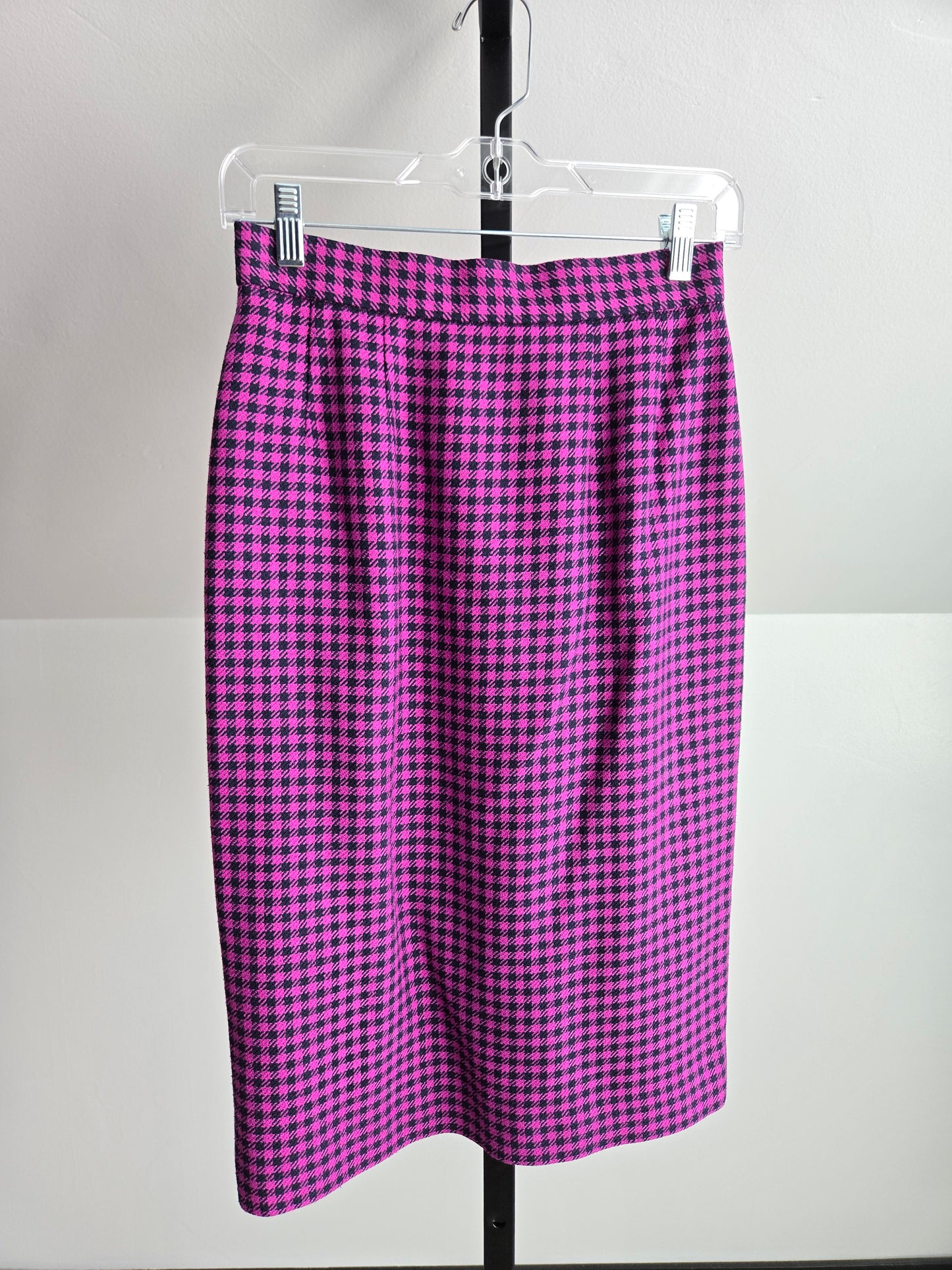 Liz Claiborne Vintage Silk/Wool Tweed Pink Plaid - Small