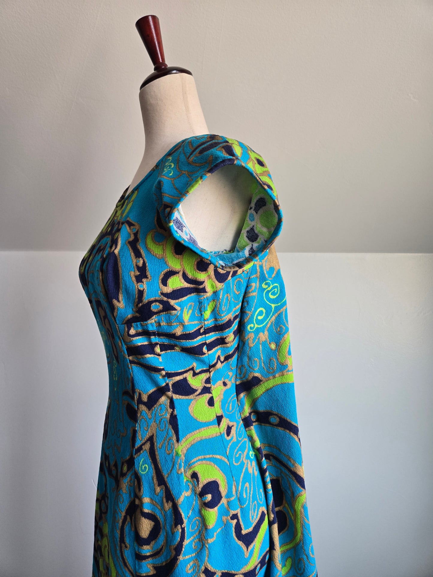 Kimo's Polynesian Shop made in Hawaii Barkcloth Dress - medium