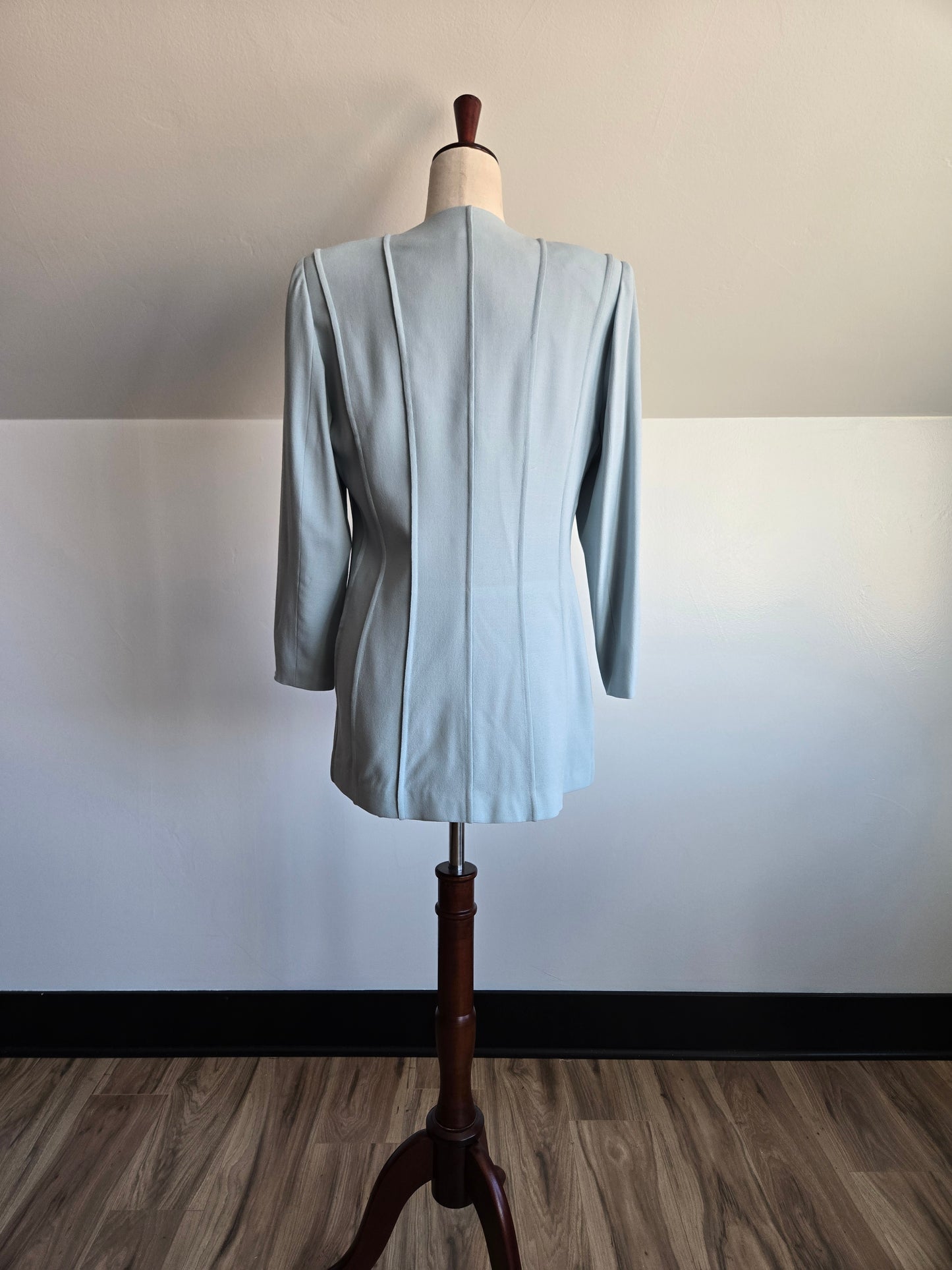 Ilie Wacs Designer Vintage Union Made Light Dusty Blue Blazer - Medium