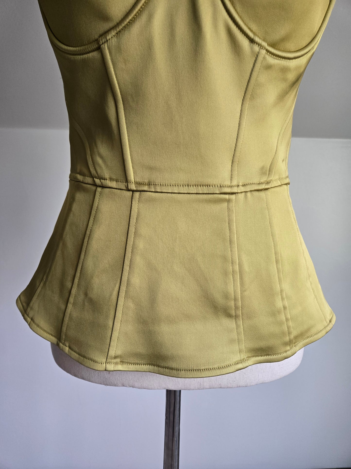 Walter Chartreuse Green Corset Top - XS/S