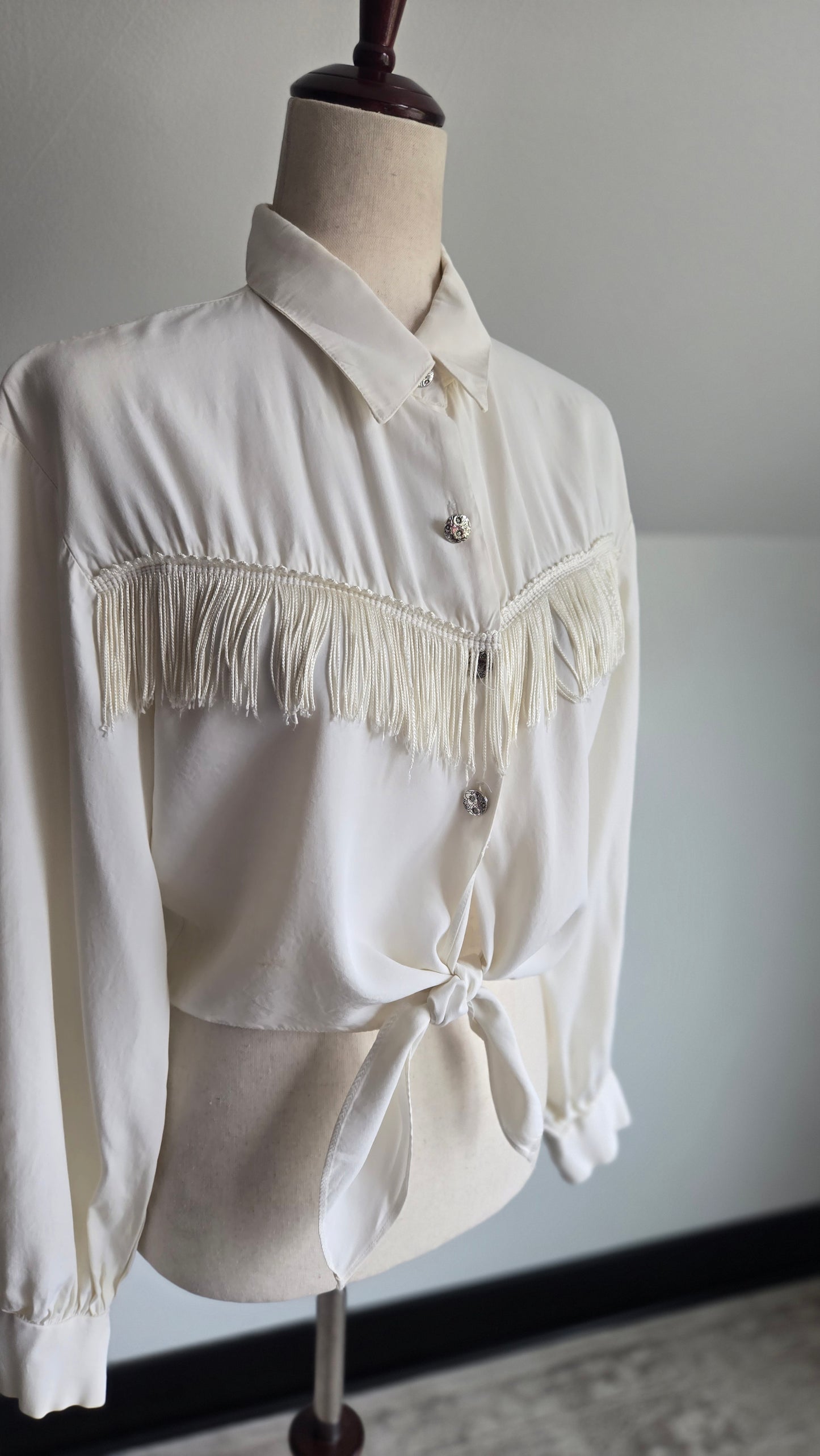 Sitting Pretty Vintage Western Crop Tie Front Top - M/L