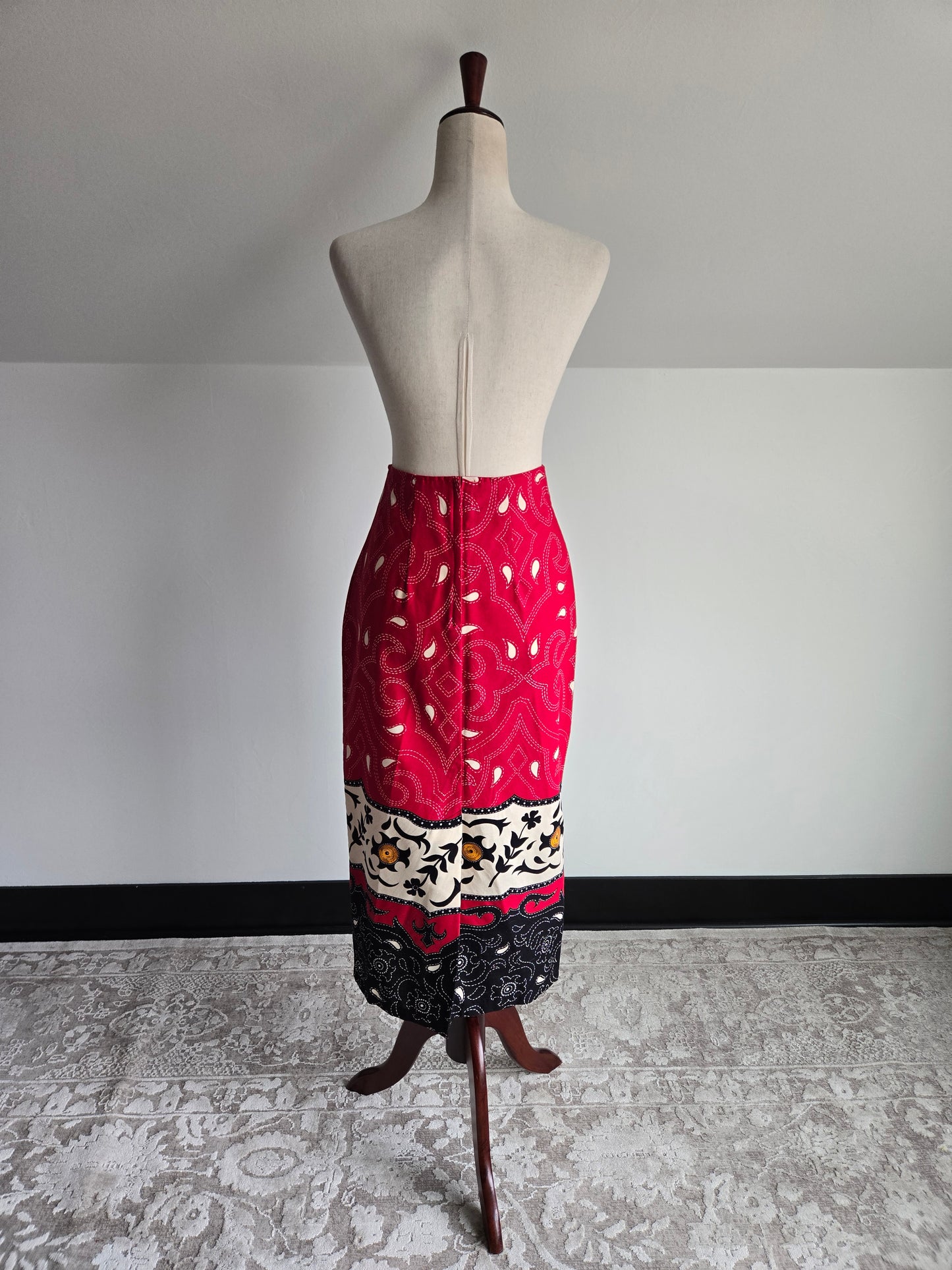 Circle T by Marilyn Lenox Western 100% Cotton Skirt - XS