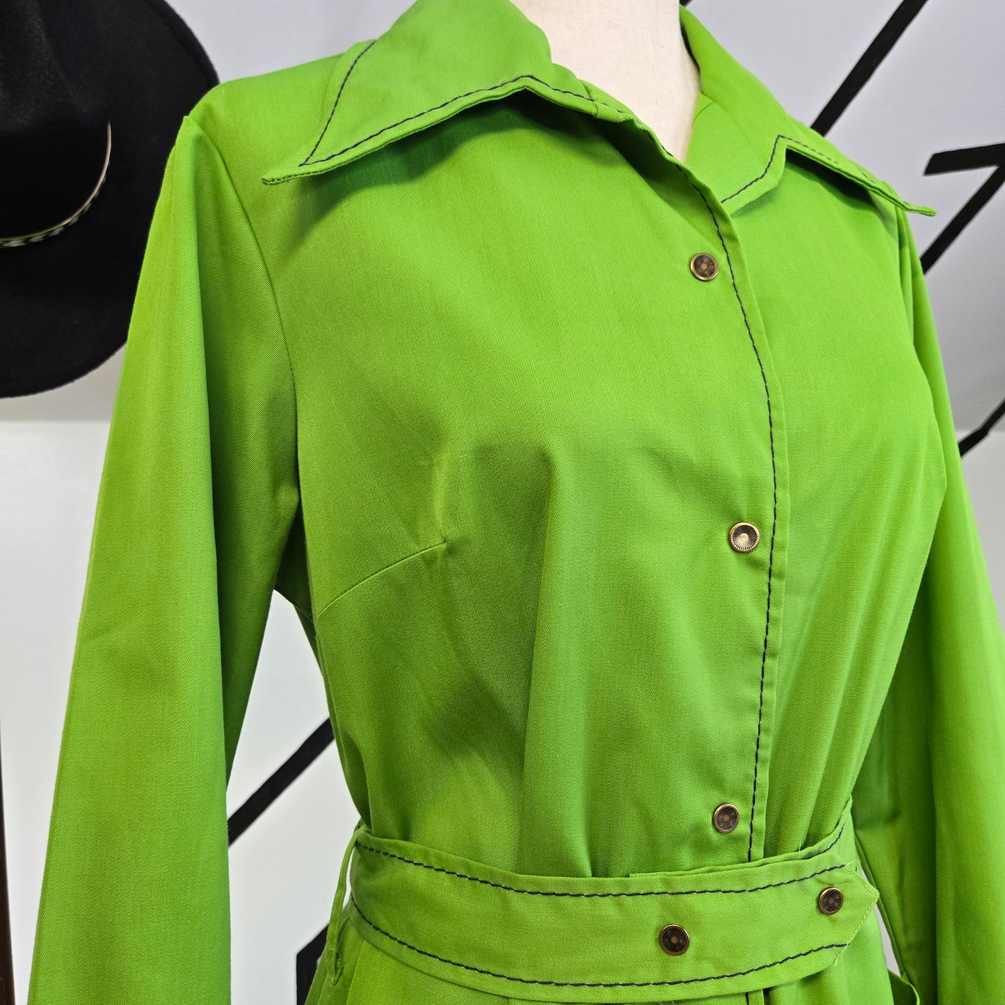 The Spectator Vintage 60s Lime Green Dress/Jacket - medium