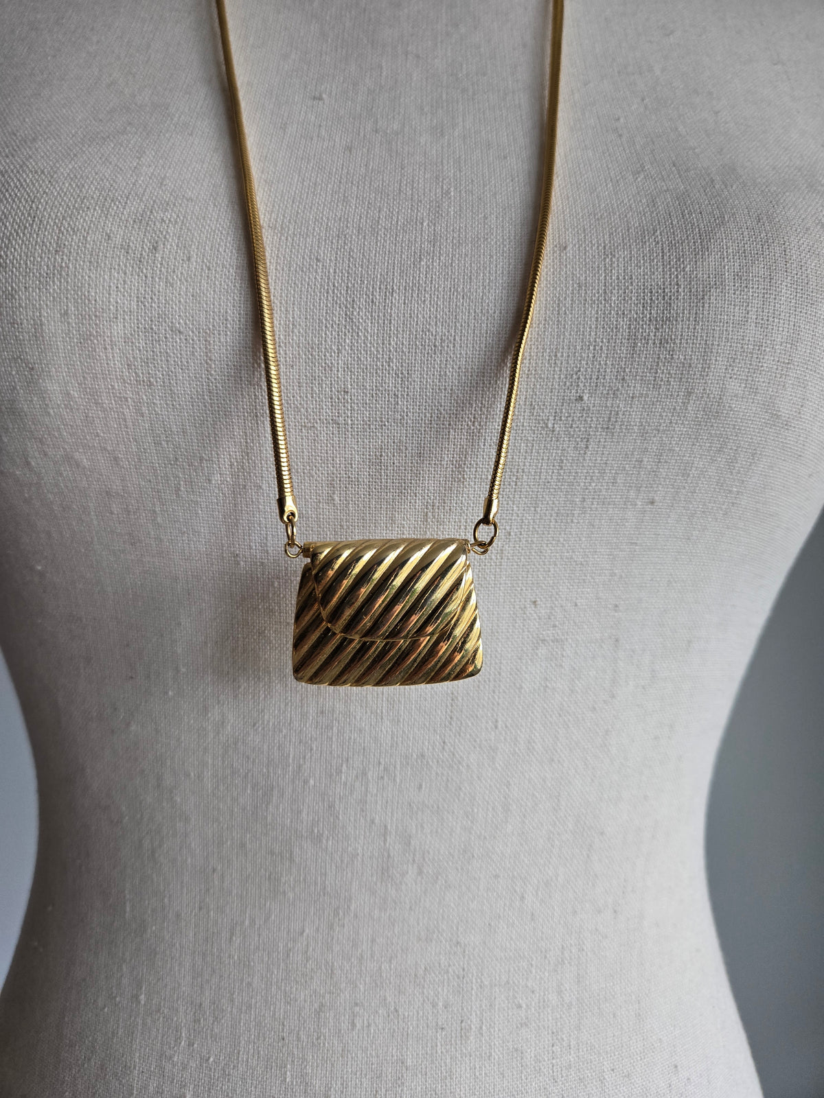 Vintage Micro Purse Charm Necklace