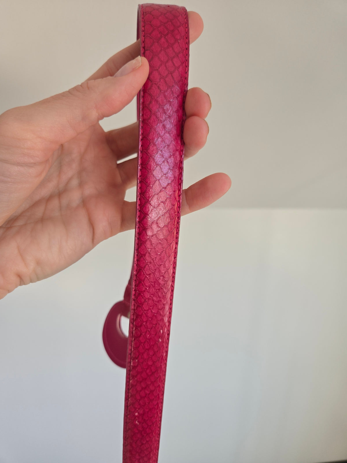 Vintage DAME Genuine Snake Skin Pink Belt