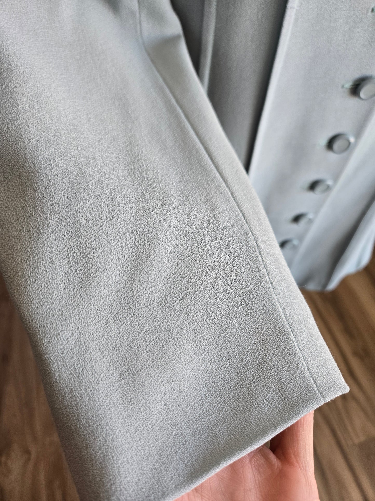 Ilie Wacs Designer Vintage Union Made Light Dusty Blue Blazer - Medium