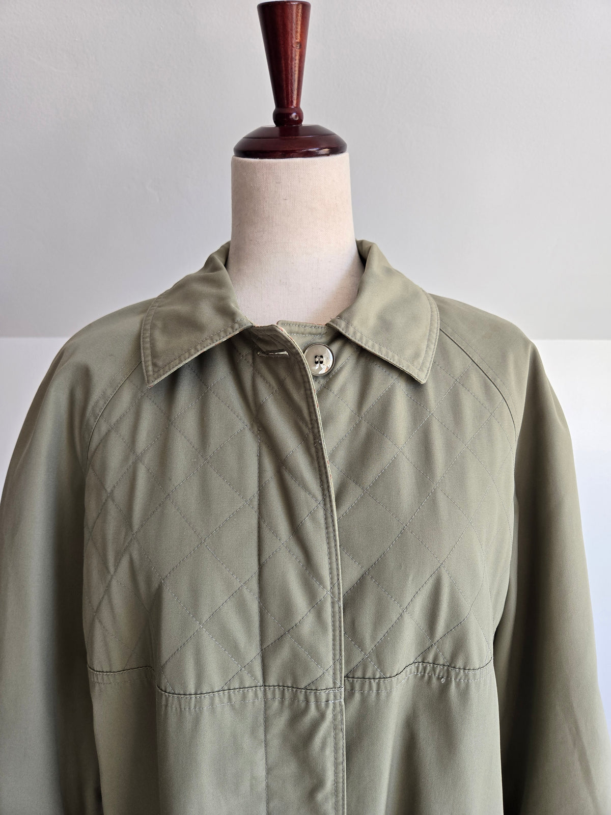Vintage 60s Quilted Trench Coat - Small/Medium