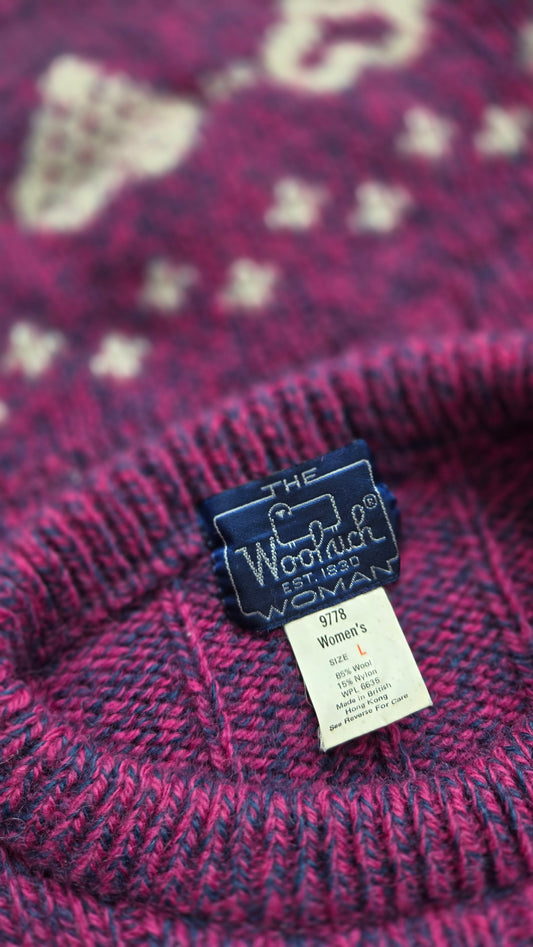 Woolrich Vintage 80s Heart Sweater - large