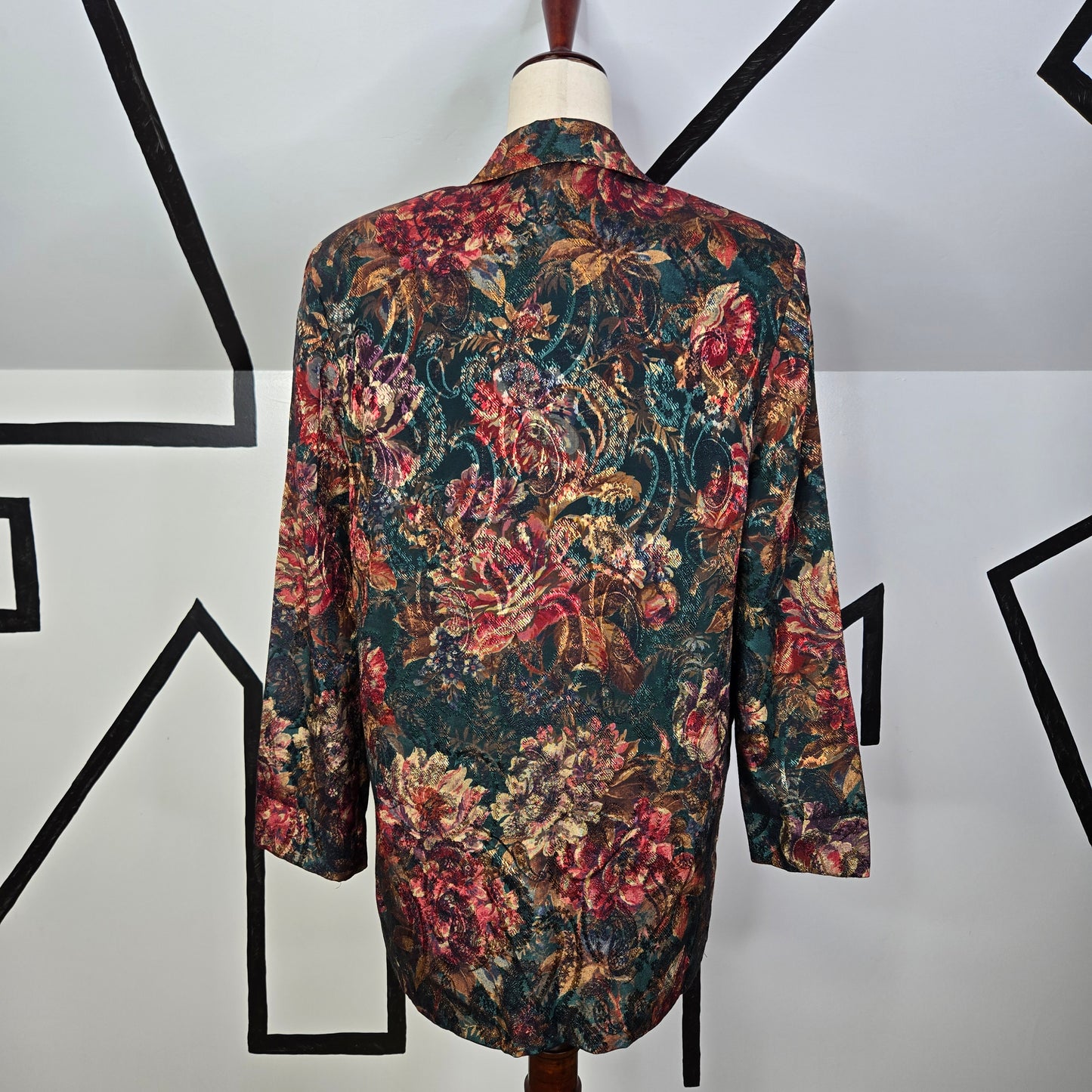 San Moire Vintage Floral Brocade Blazer - large