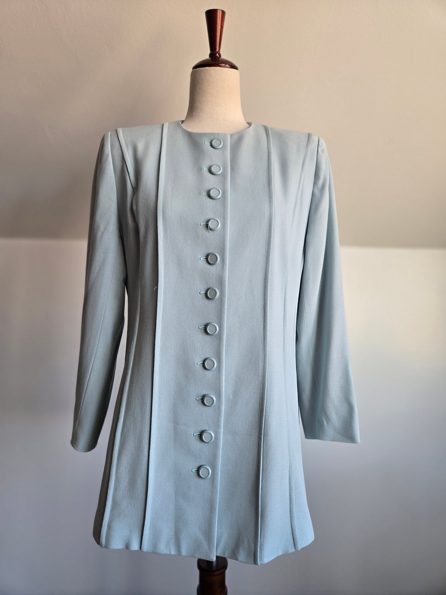 Ilie Wacs Designer Vintage Union Made Light Dusty Blue Blazer - Medium