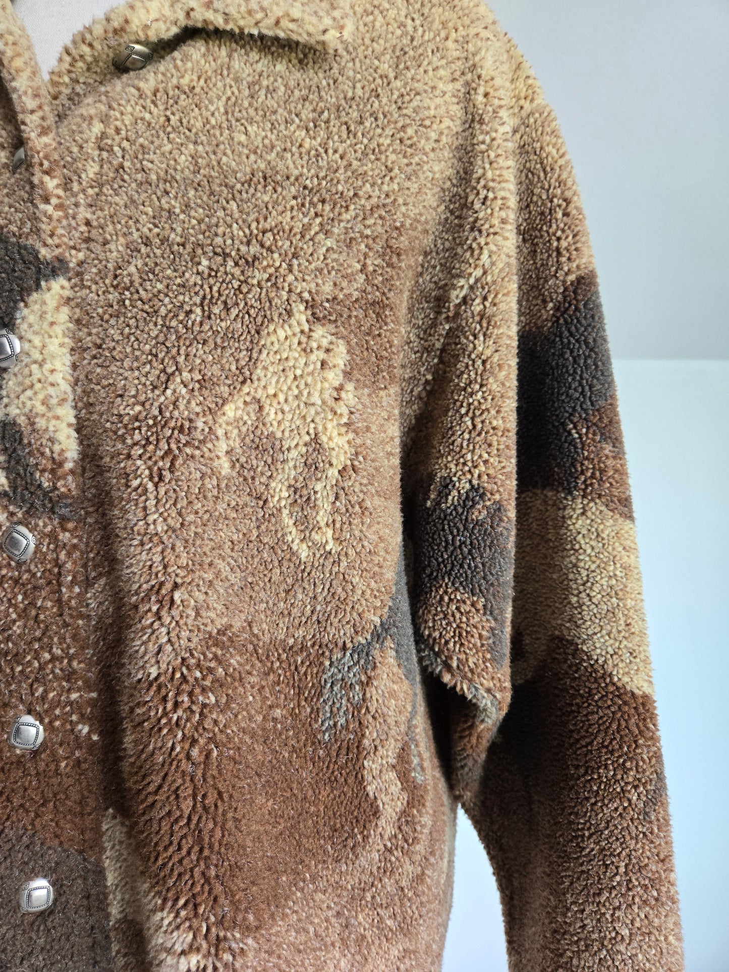 County Clothing Co Vintage 90s Horse Fleece Shacket - Medium