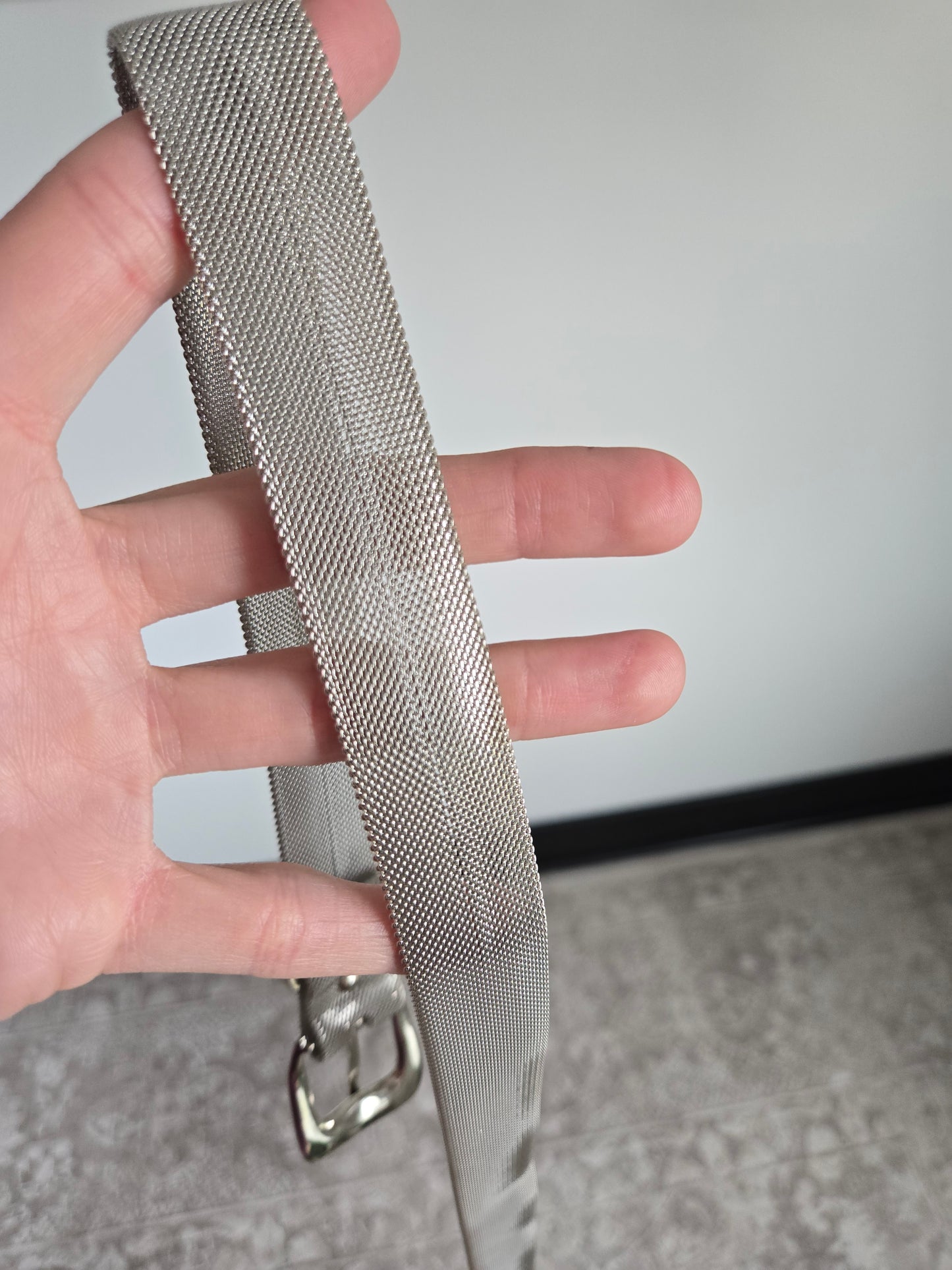 High Quality Silver Mesh Belt - W29-33"