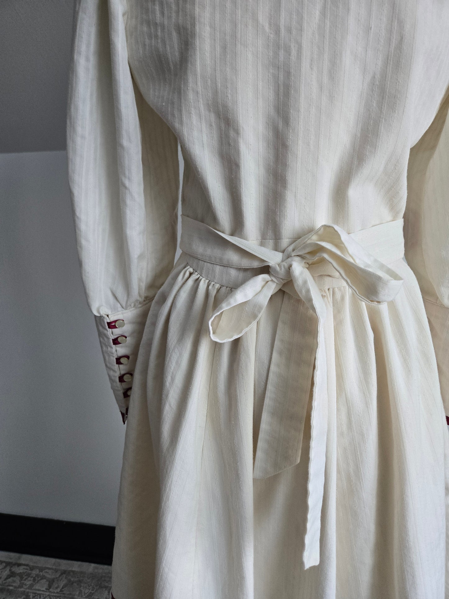 Vintage 1970s Cotton Prairie/Gunne Style Dress - small/medium