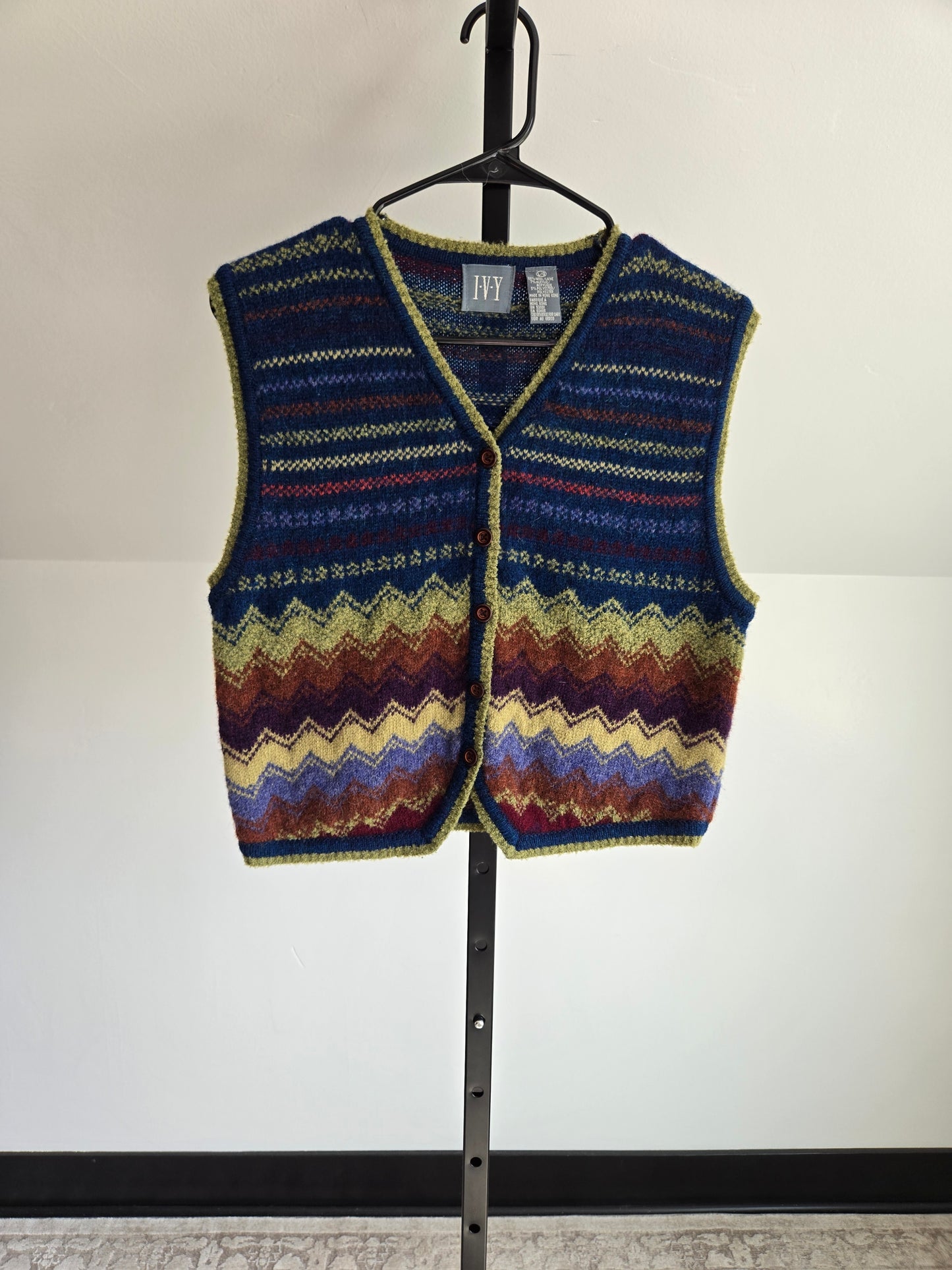 Vintage Wool Blend Vest - S/M