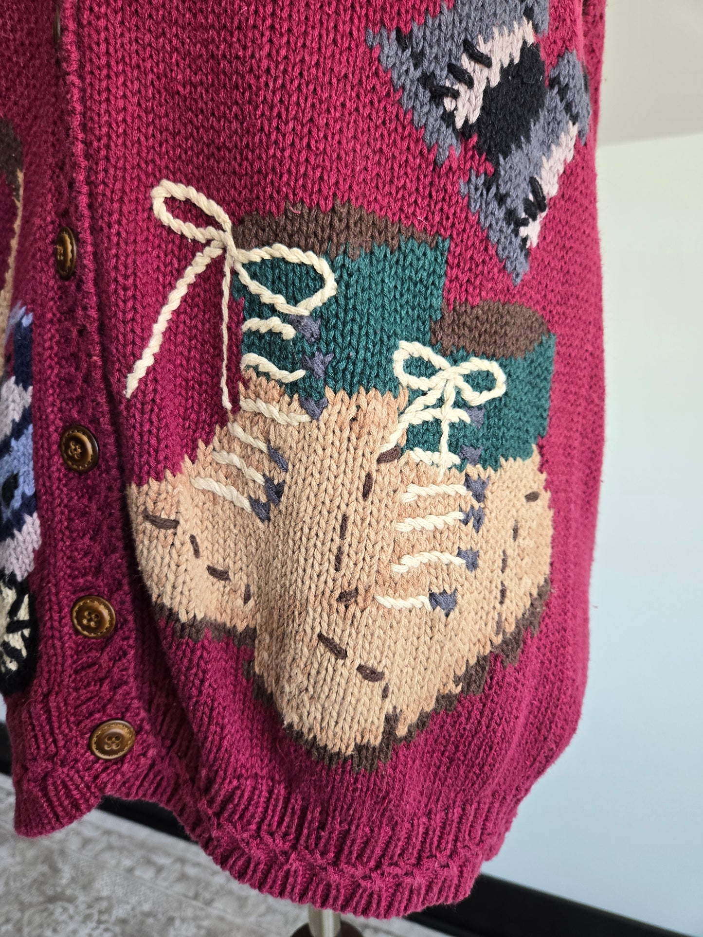 Cabela's Vintage Cotton Hand Knit Outdoors Vest - large