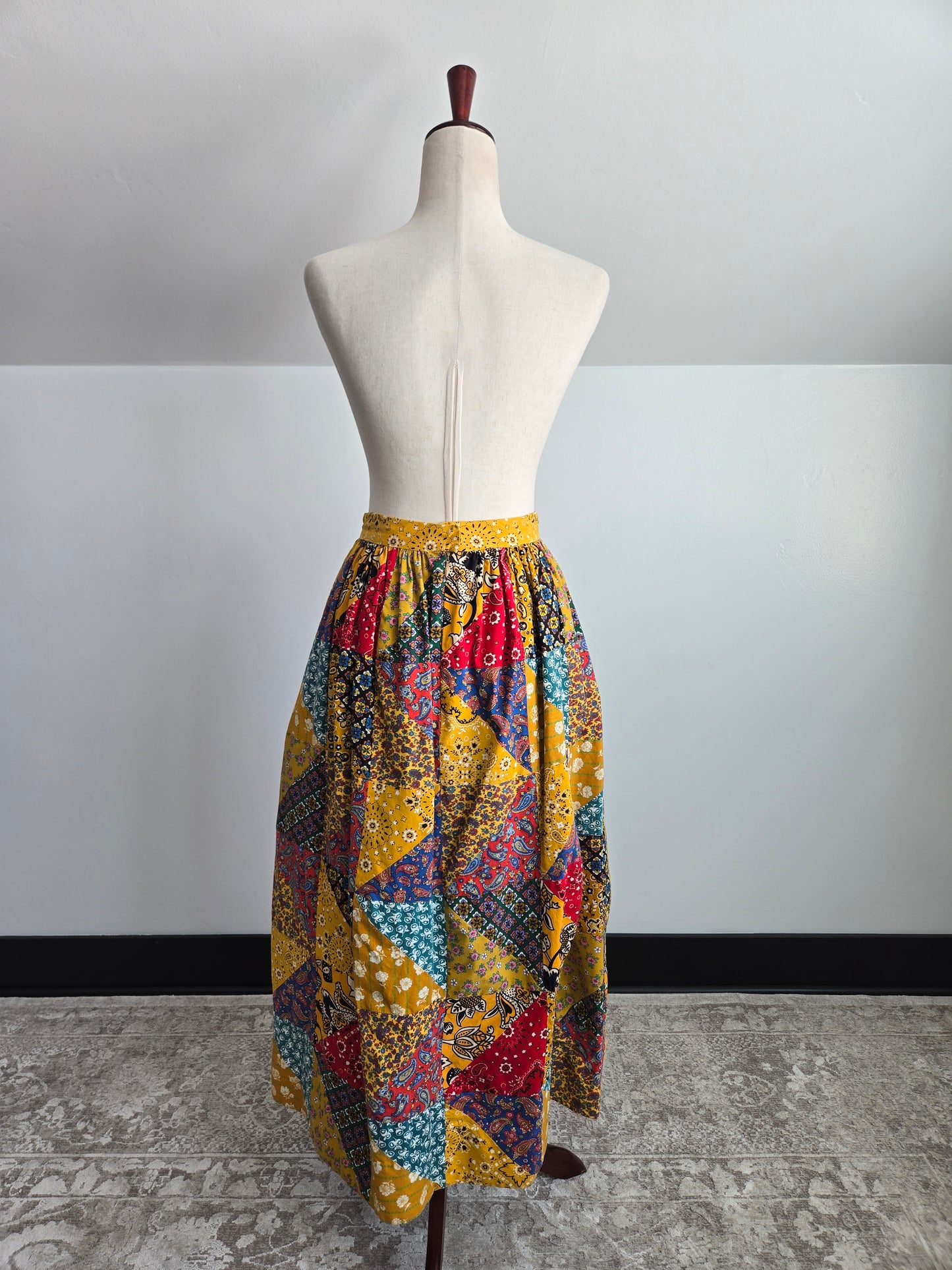 Vintage 70s True Patchwork Skirt - W26"