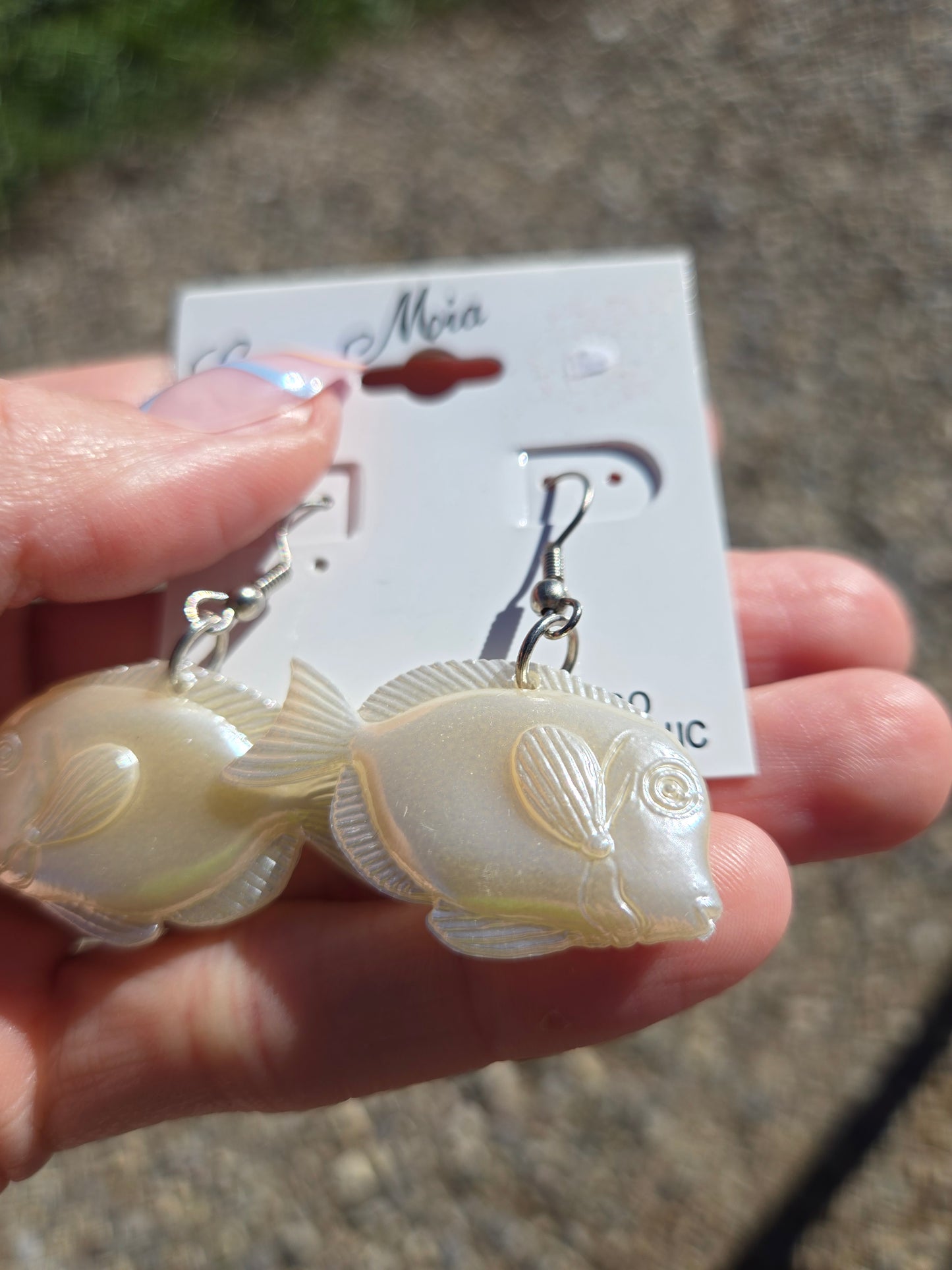 Deadstock Cara Mia Iridescent Small Tropical Fish Earrings