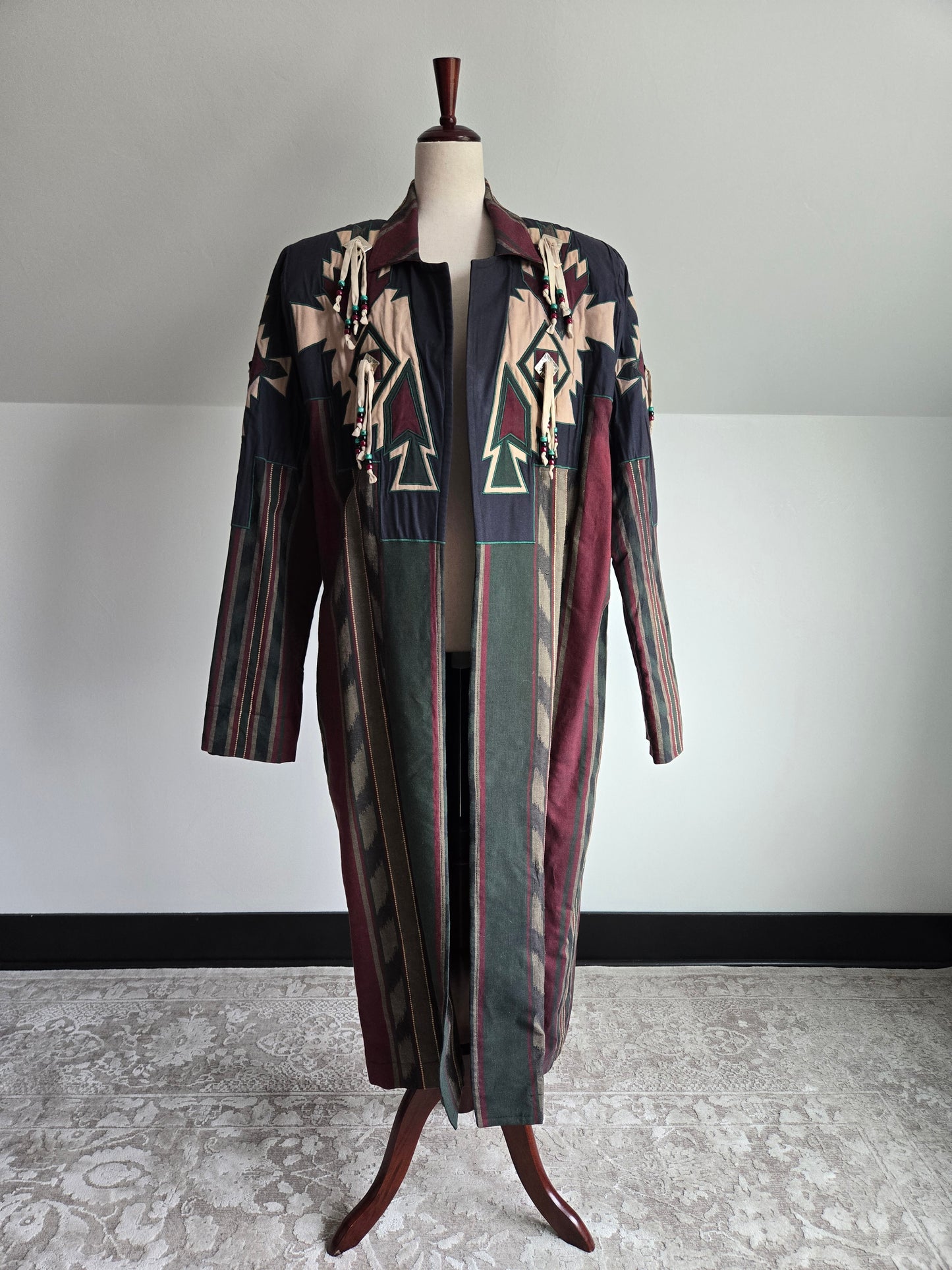 Suzette International Vintage 80s Cotton Western Trench Coat - XL