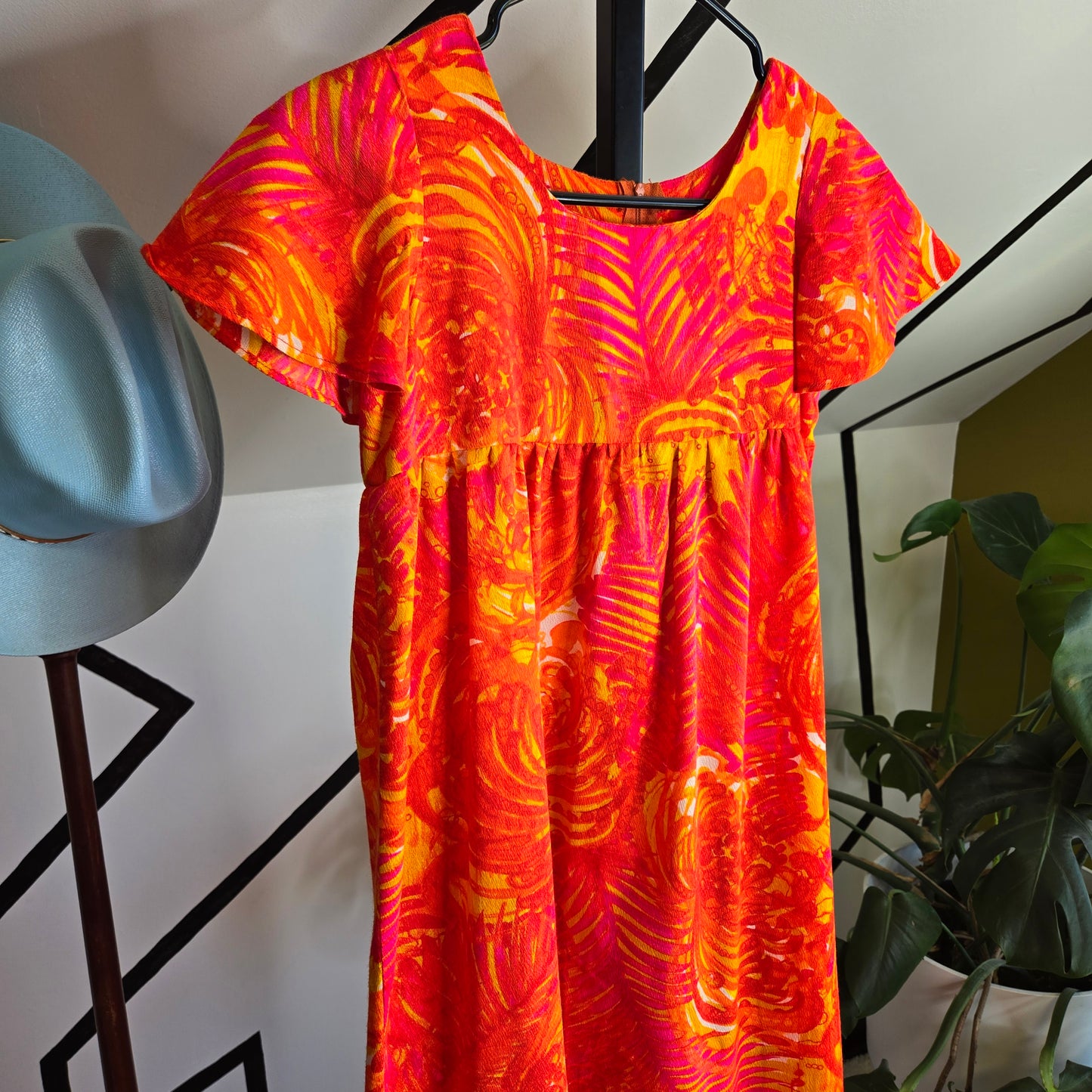 Girl's 70s Made in Hawaii Neon Dayglo Dress - Y12