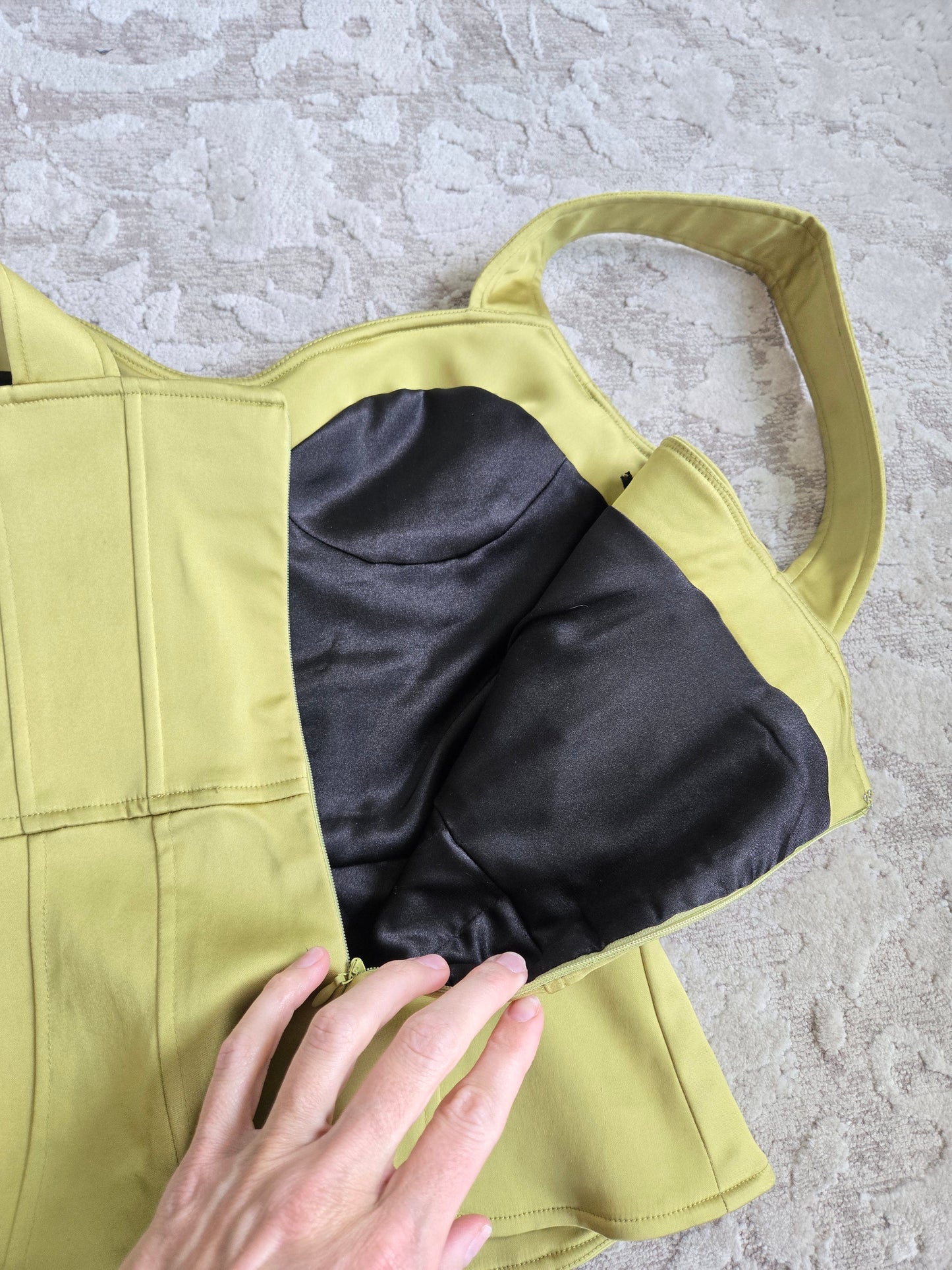 Walter Chartreuse Green Corset Top - XS/S