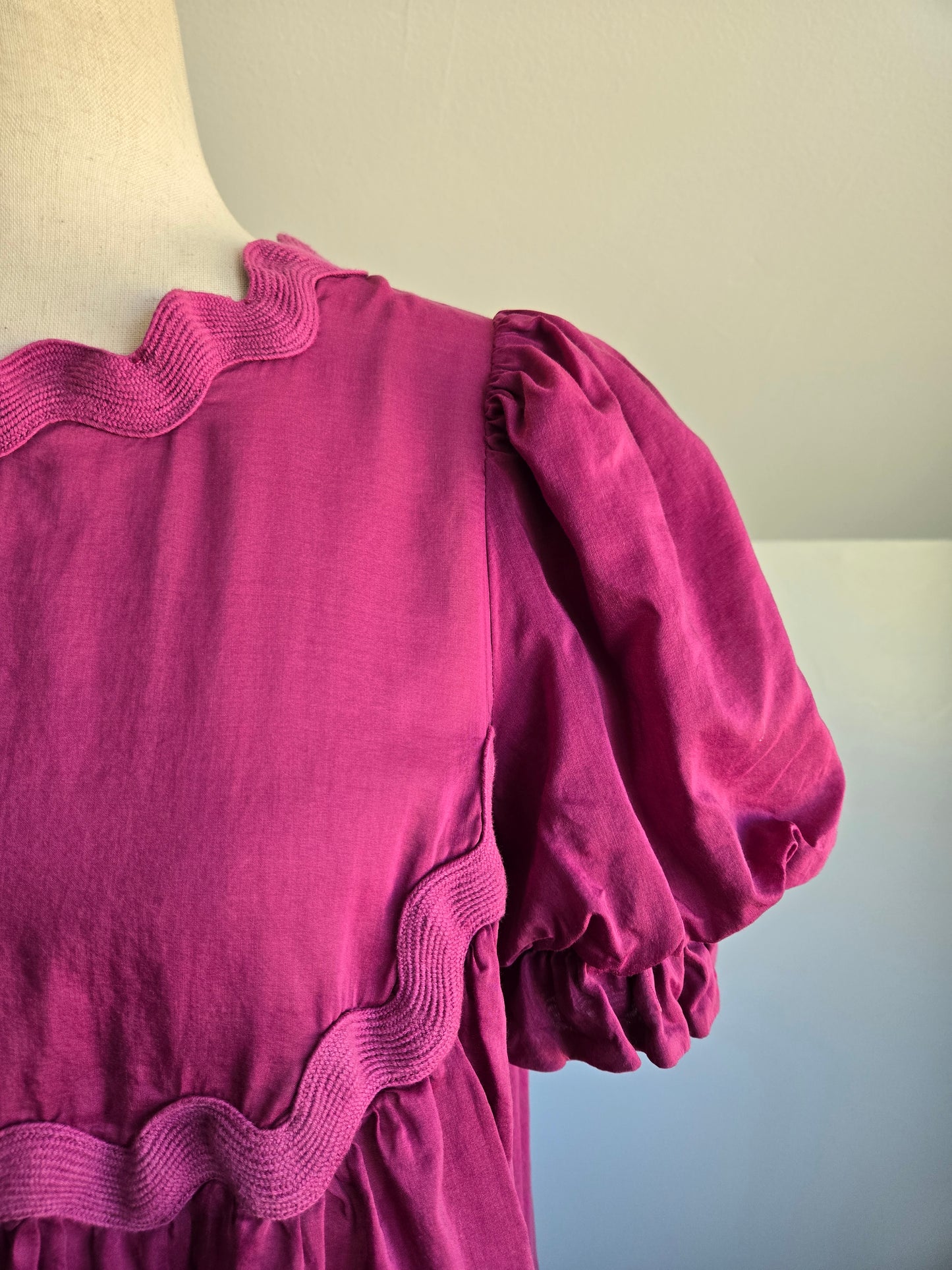 Mare Mare Fuchsia Cotton/Silk Top - Small