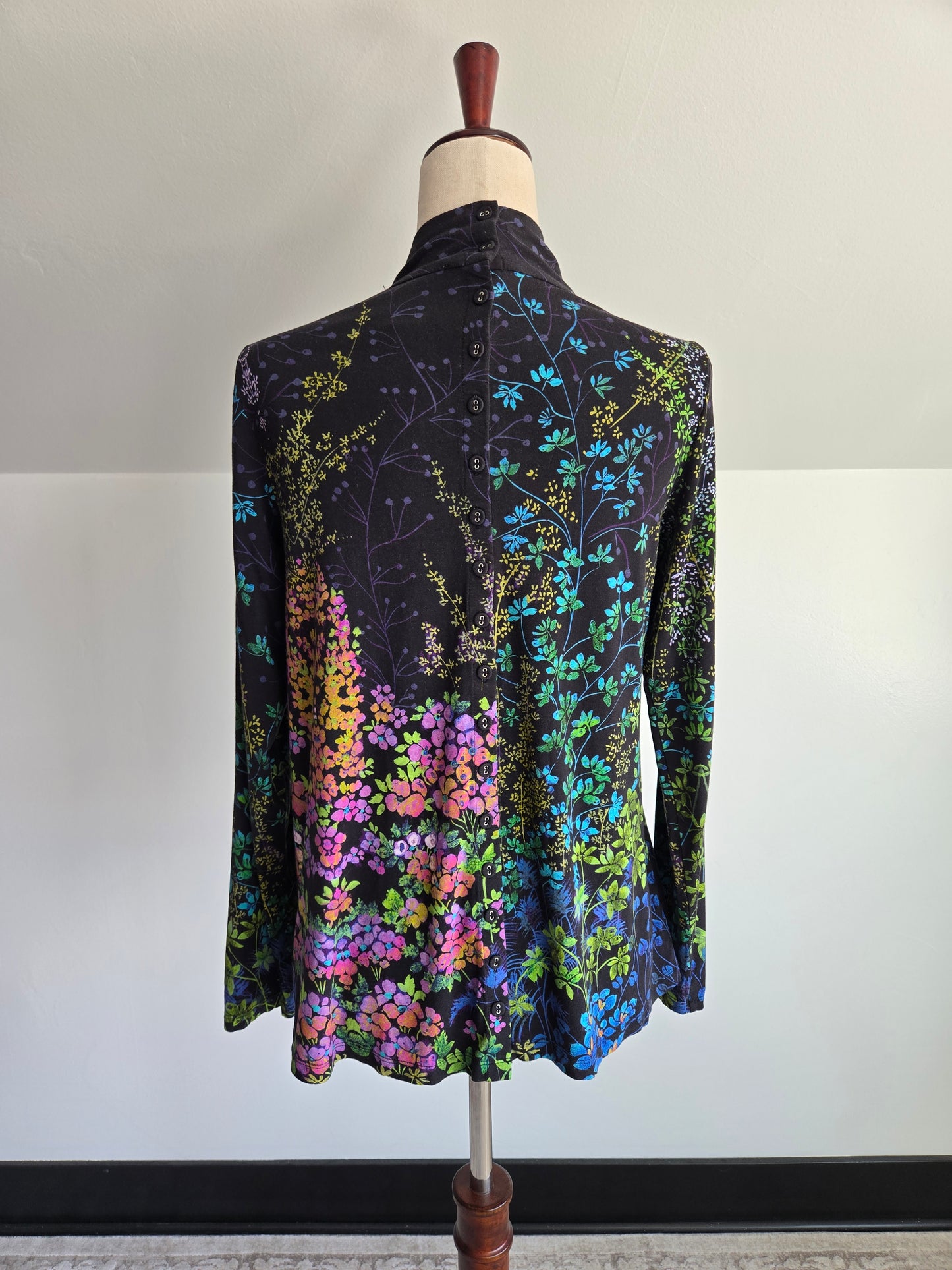 Johnny Was Floral High Neck Top - S/M