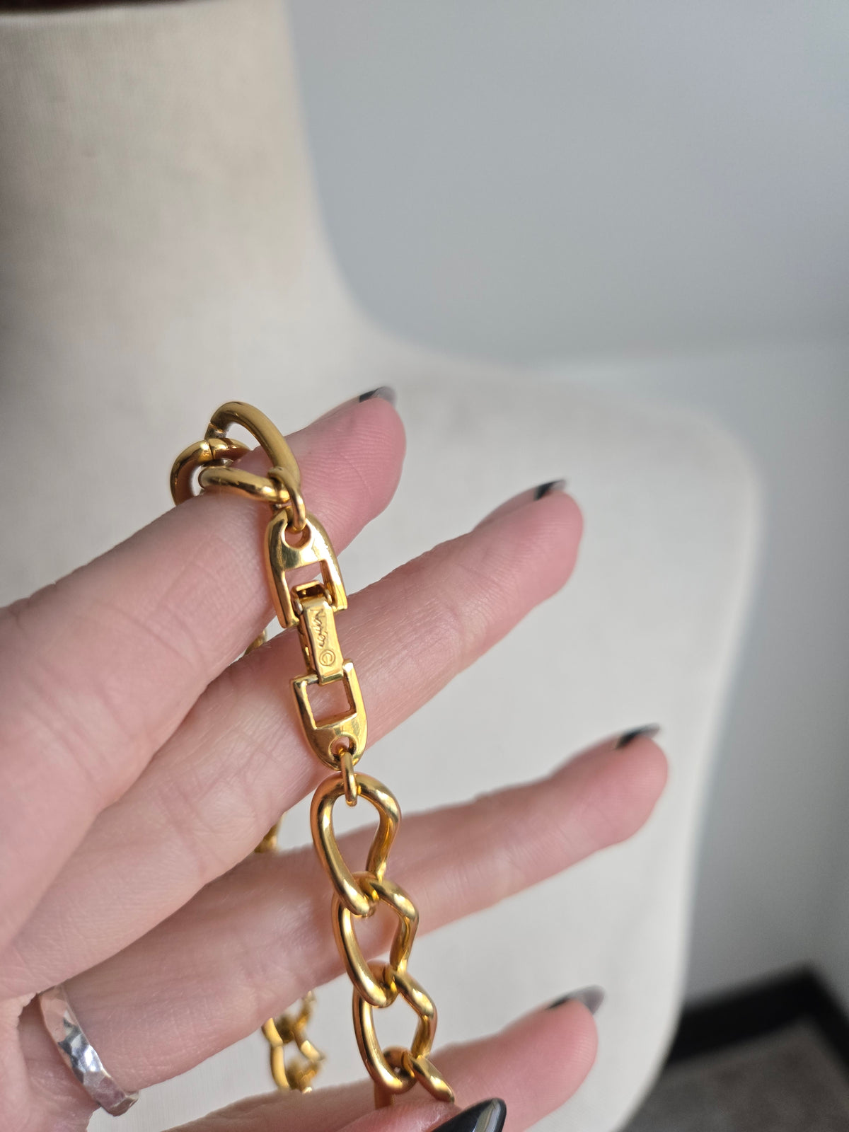 Napier Gold and Red Cabochon Necklace