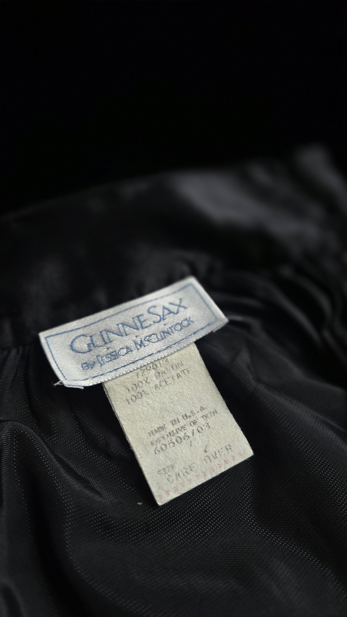 Gunne Sax by Jessica McClintok Black Velvet Skirt - XS