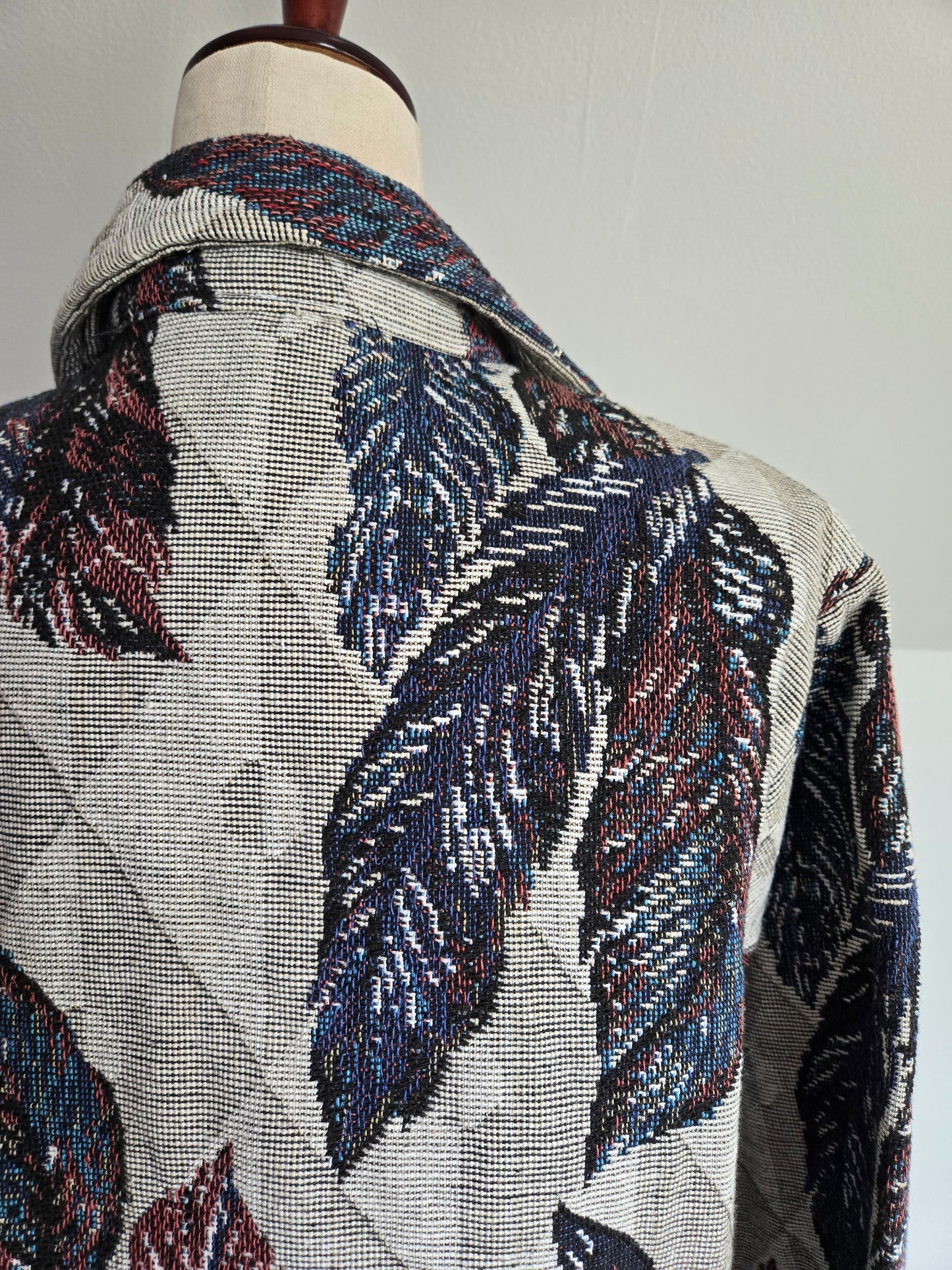 Vintage Cotton Feather Tapestry Western Jacket - XL