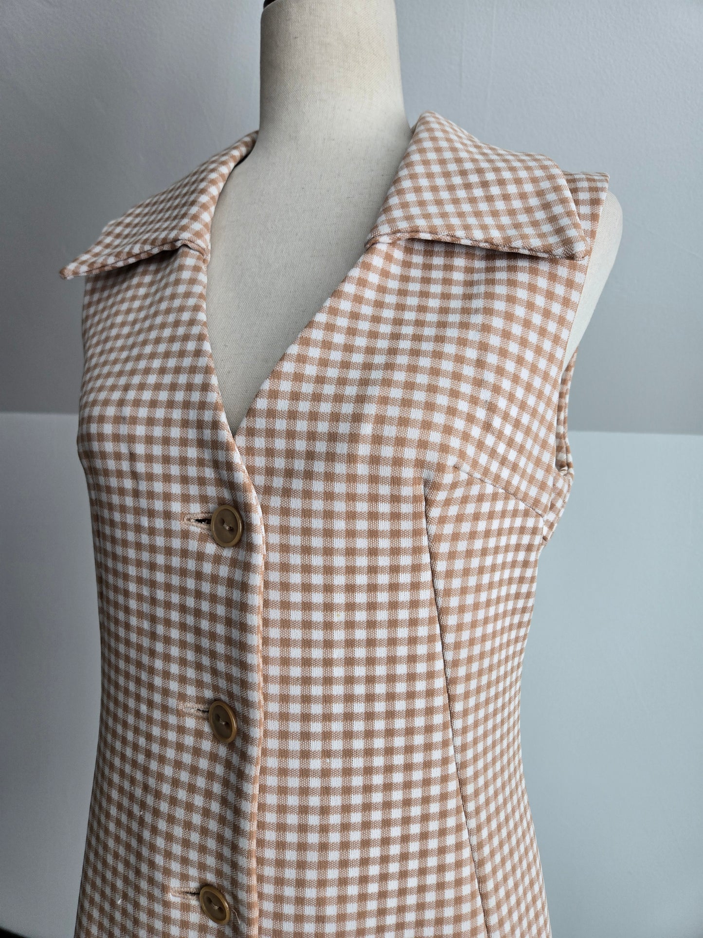 Vintage 60s Hand Made Vest and Pants Two Piece Set - Small