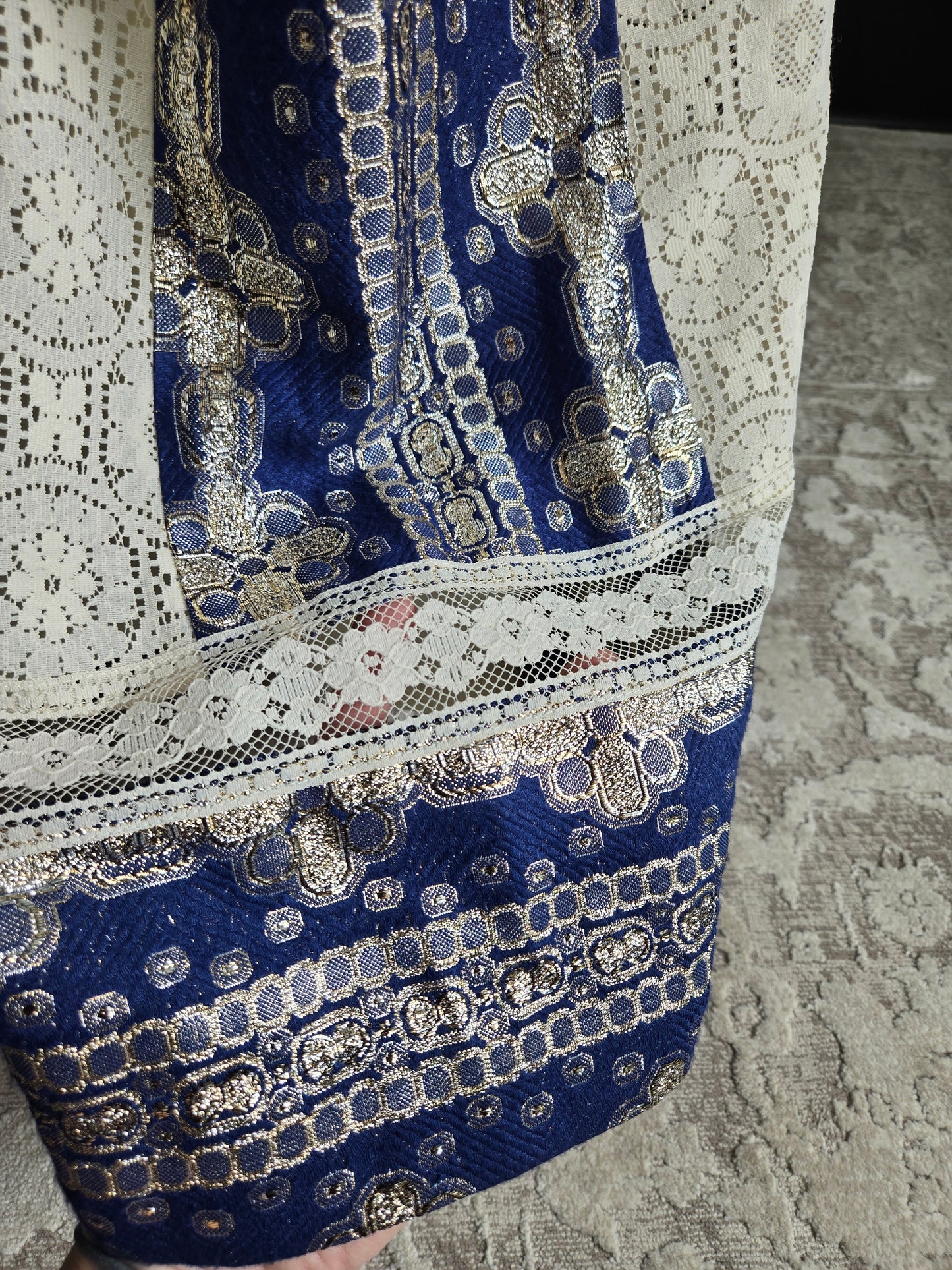 Tumbleweeds from the West 1970s Vintage Lace Maxi Skirt - W25-33"
