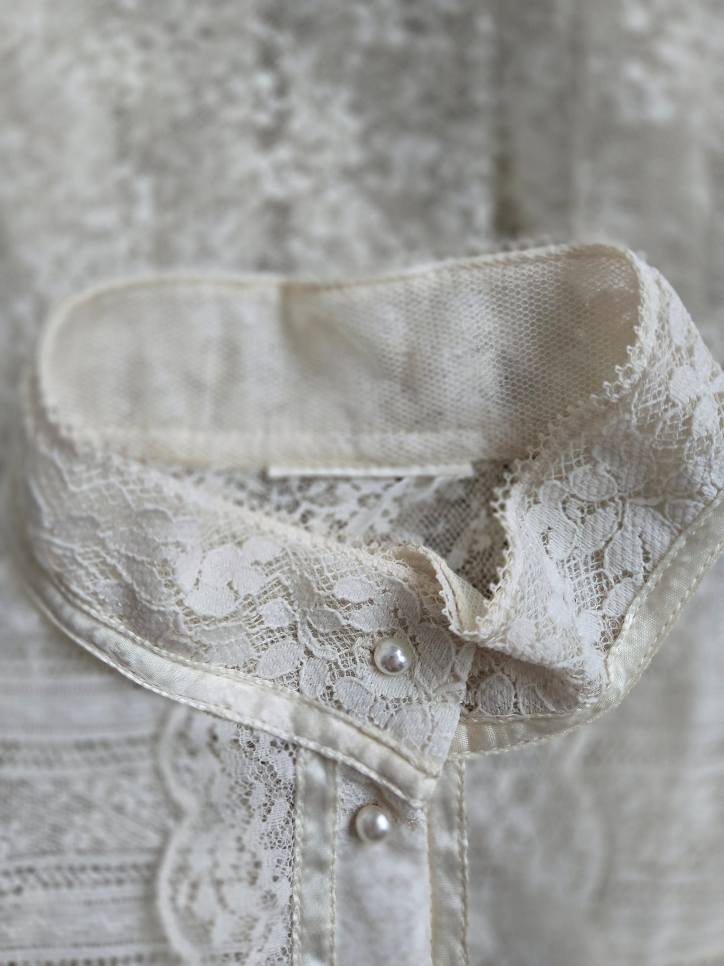 Gunne Sax Vintage Fully Shear Lace Dress - Medium