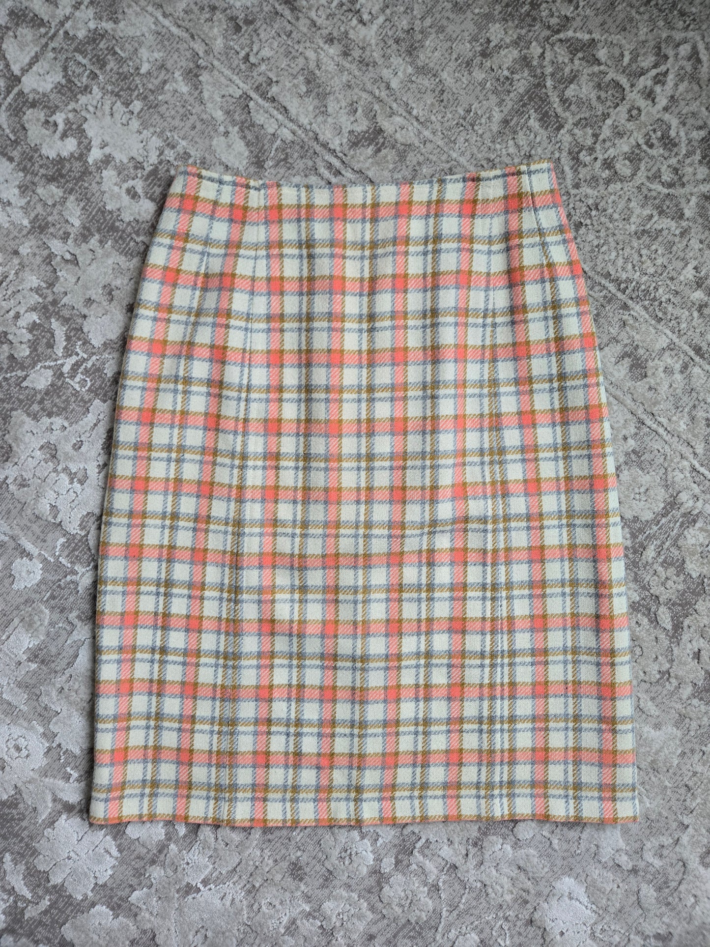 Vintage 70s Plaid Blazer and Skirt Two Piece Set - Medium/Large