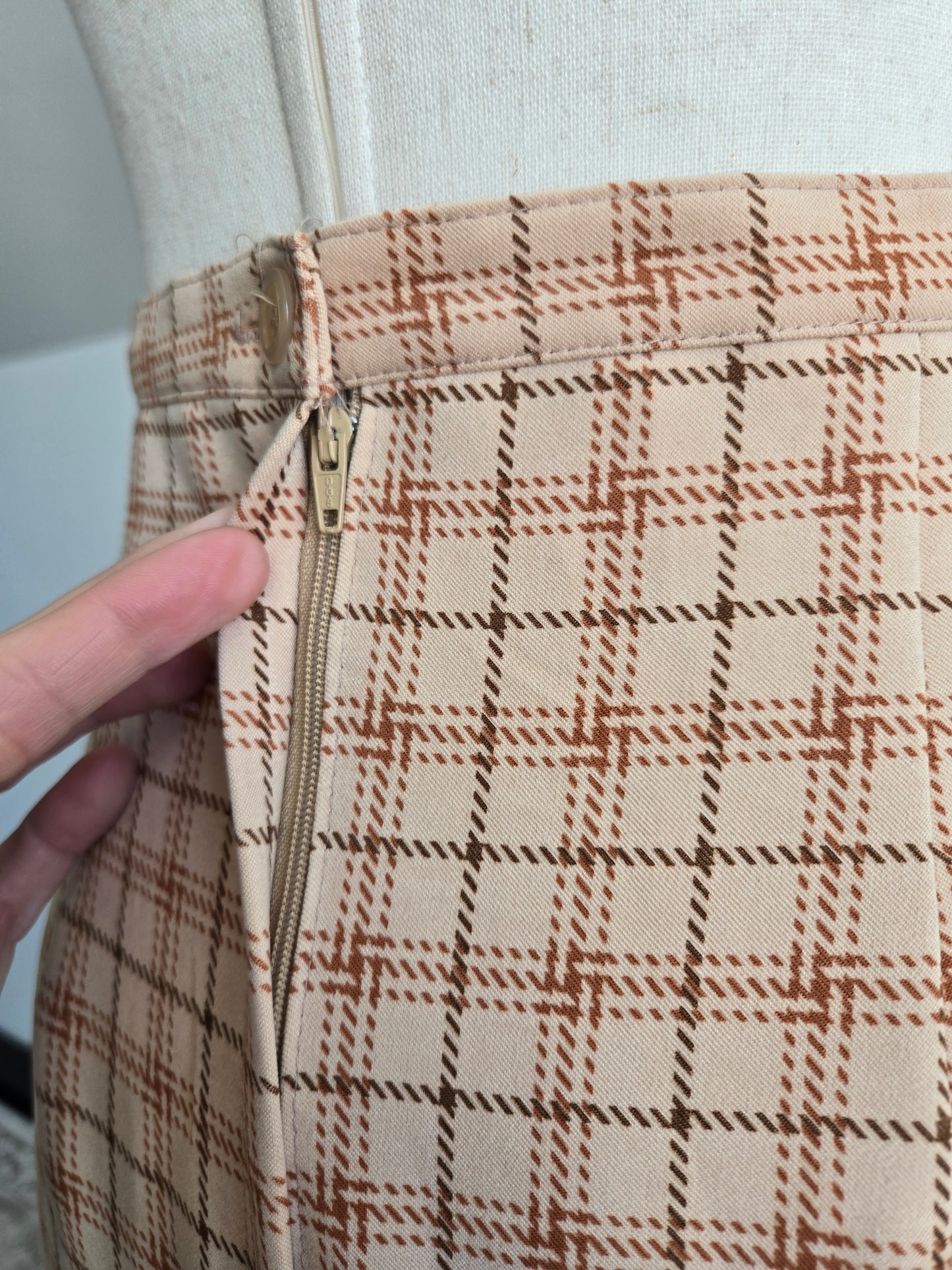 Vintage 90s Intriguing Threads Equestrian Horse Maxi Skirt - W29"