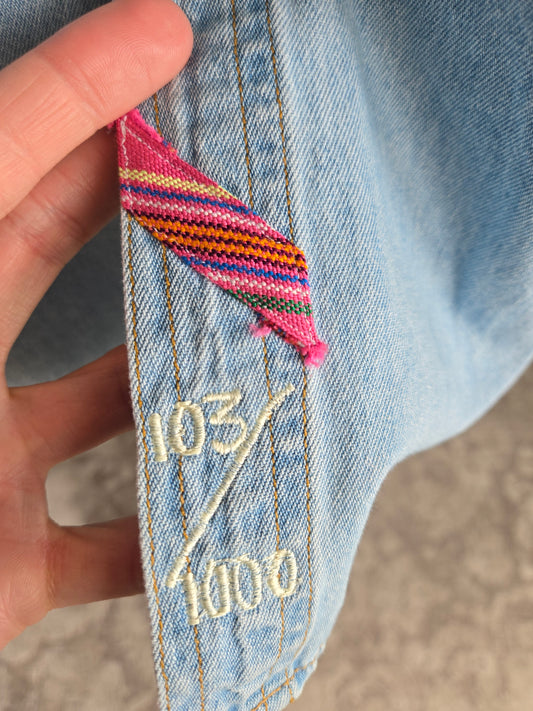 Jake Stuart Denim Shirt with Cowboy Boot Embroidery - M/L
