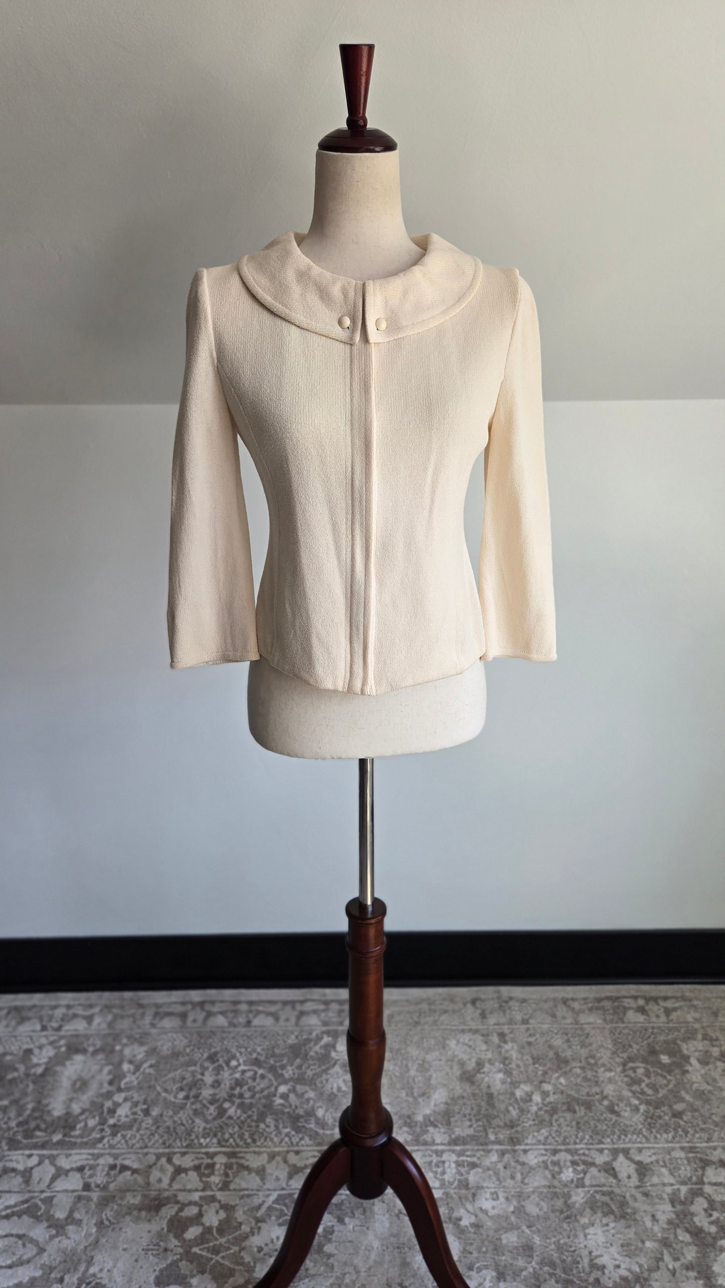 St John Knit Jacket in Ivory - XS/S/M