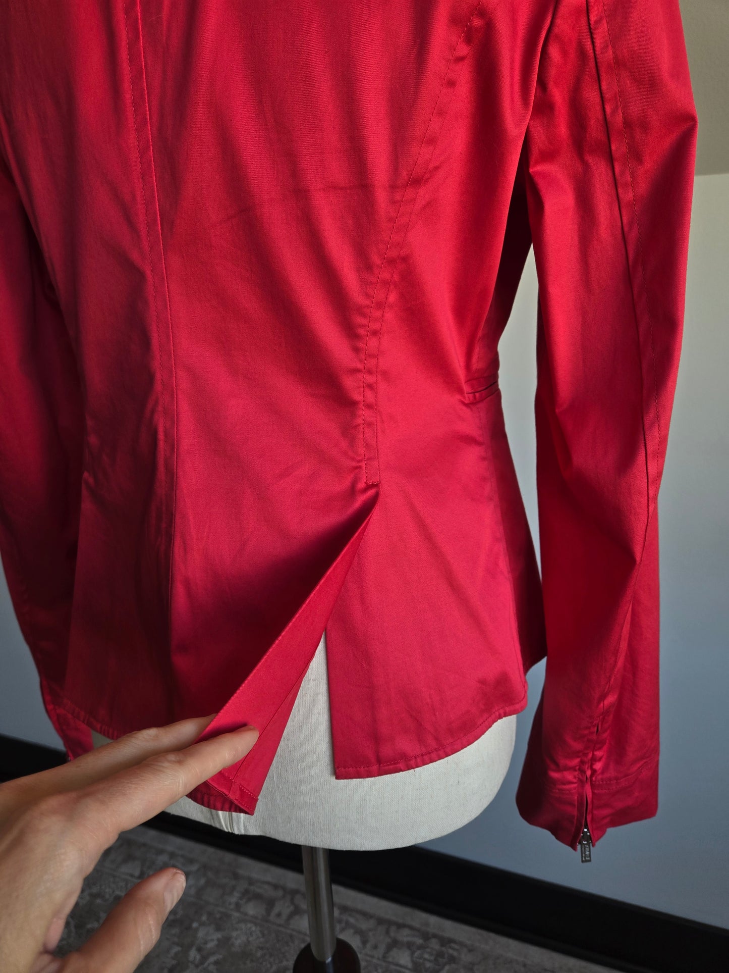 Armani Collezioni Red/Pink Cotton Blazer - Size 8