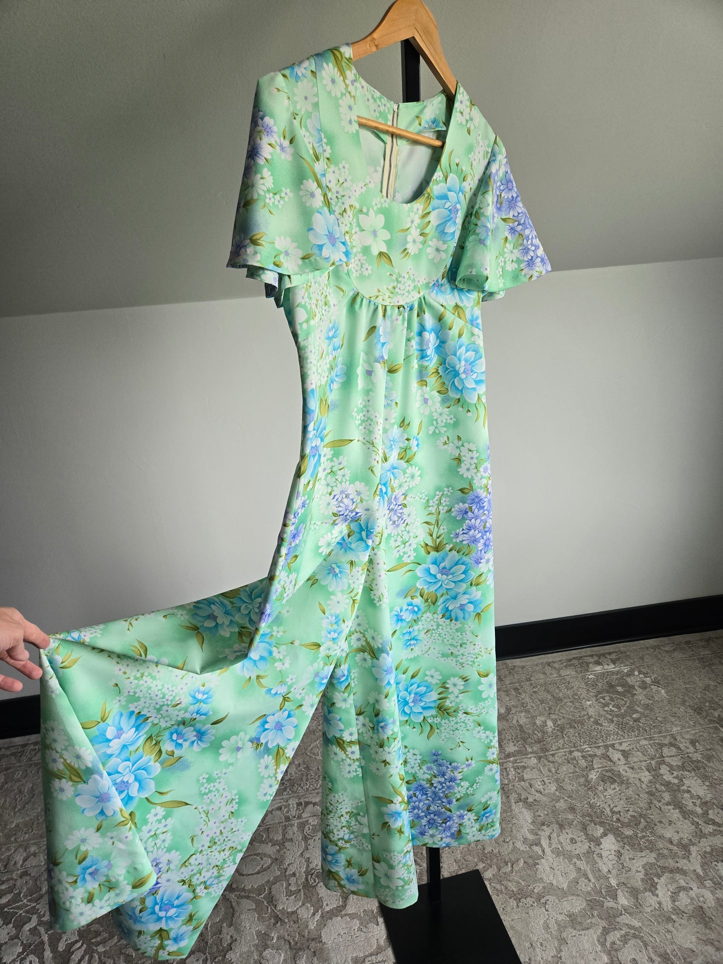 Vintage 1960s Flower Power Jumpsuit - S/M
