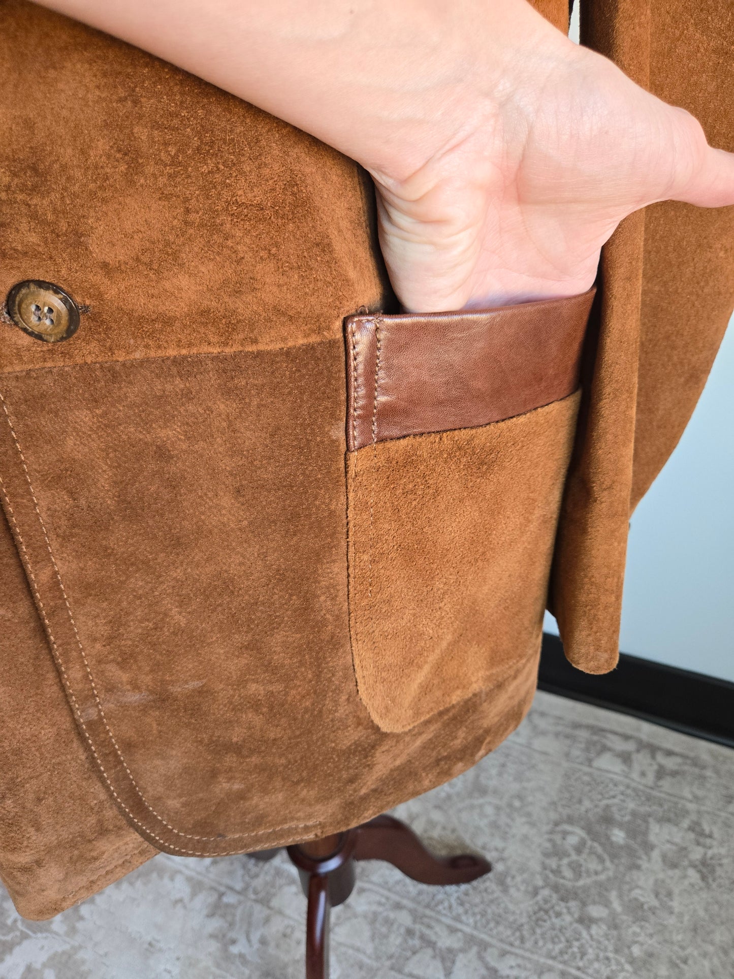 Lakeland Vintage Genuine Suede Leather Blazer - XL