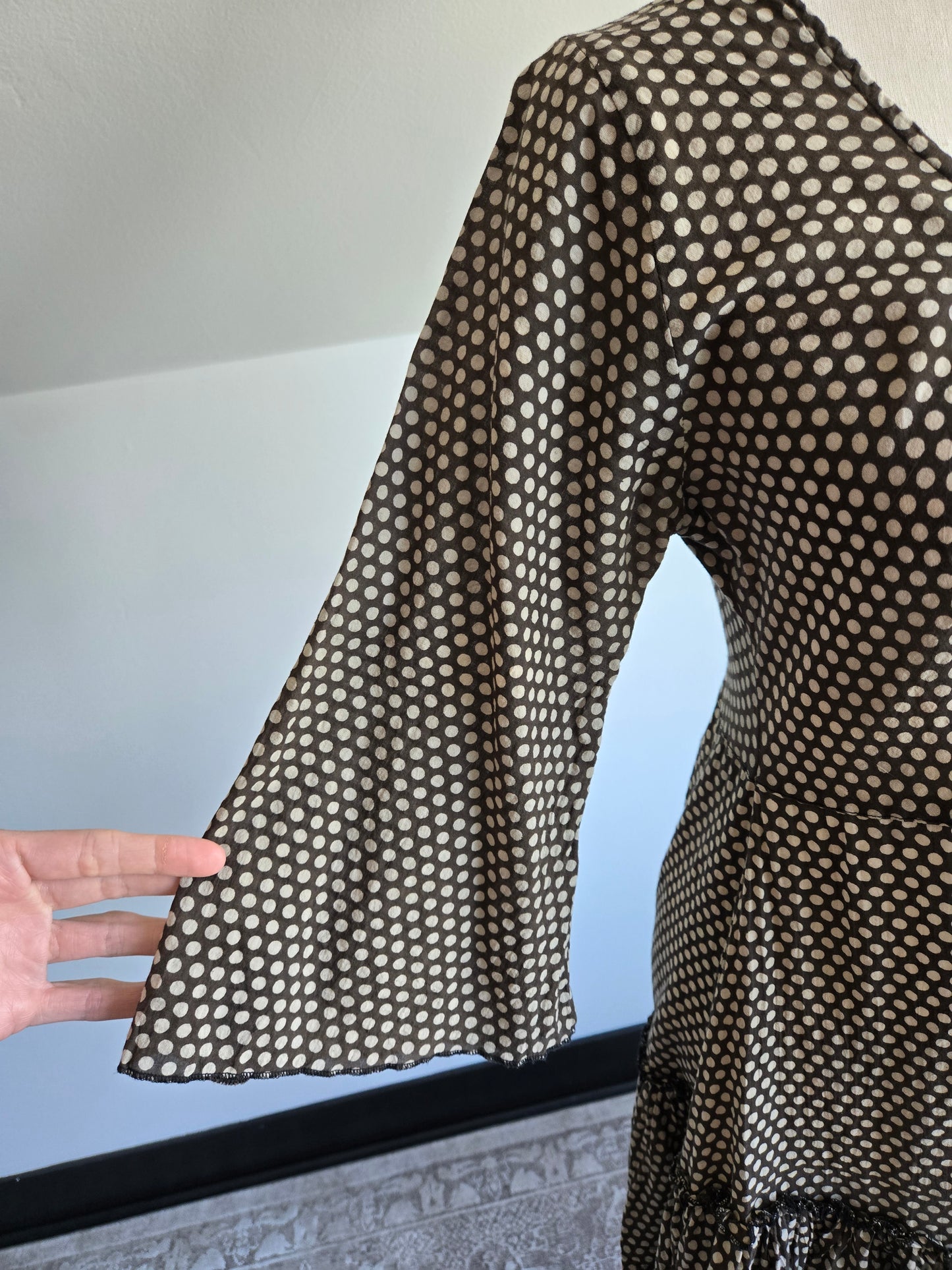 Trade Cloth Lightweight Cotton Polka Dot Dress - XS