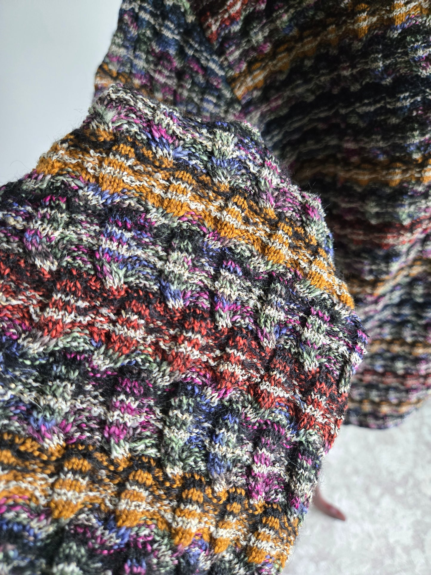 Vintage Missoni Sport Made in Italy 80s Multi Colored Sweater - XL
