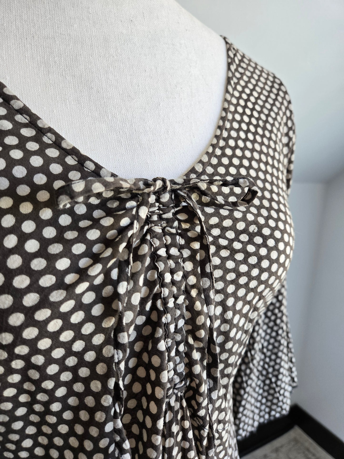 Trade Cloth Lightweight Cotton Polka Dot Dress - XS